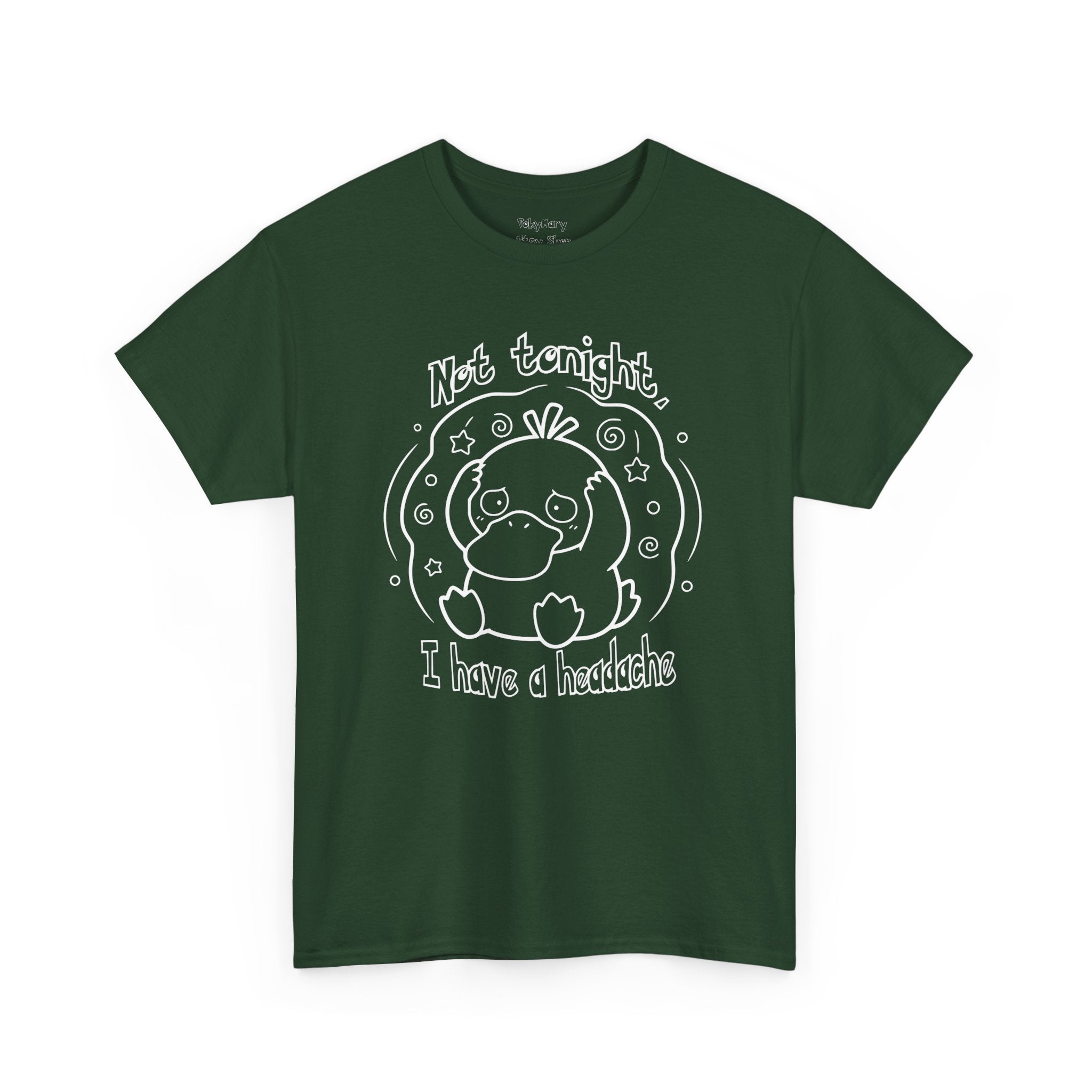 Duck Not Tonight I Have a Headache T-shirt funny kawaii duck illustration Shirt For Wife Or Girlfriend Gift