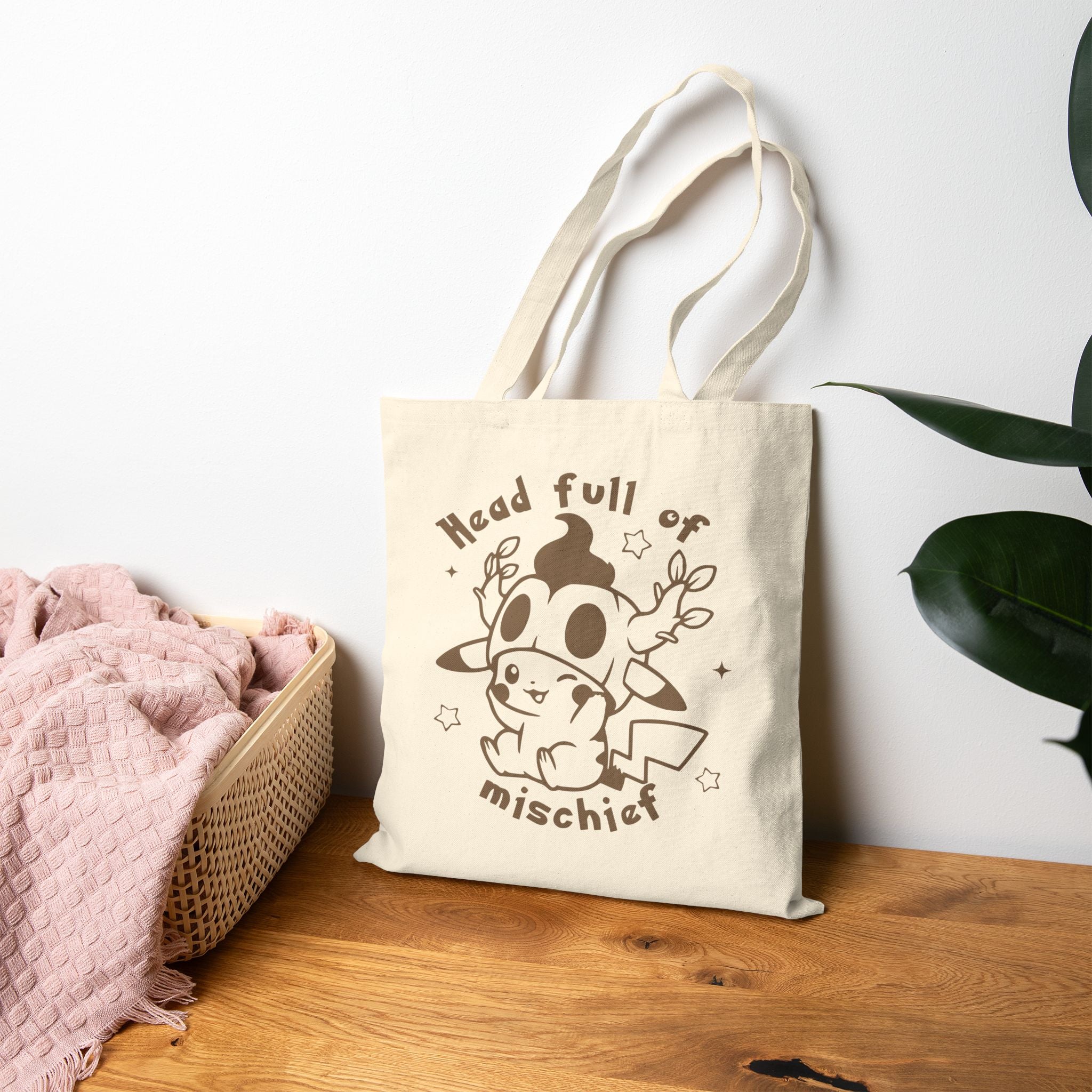 Head Full of Mischief Tote Bag