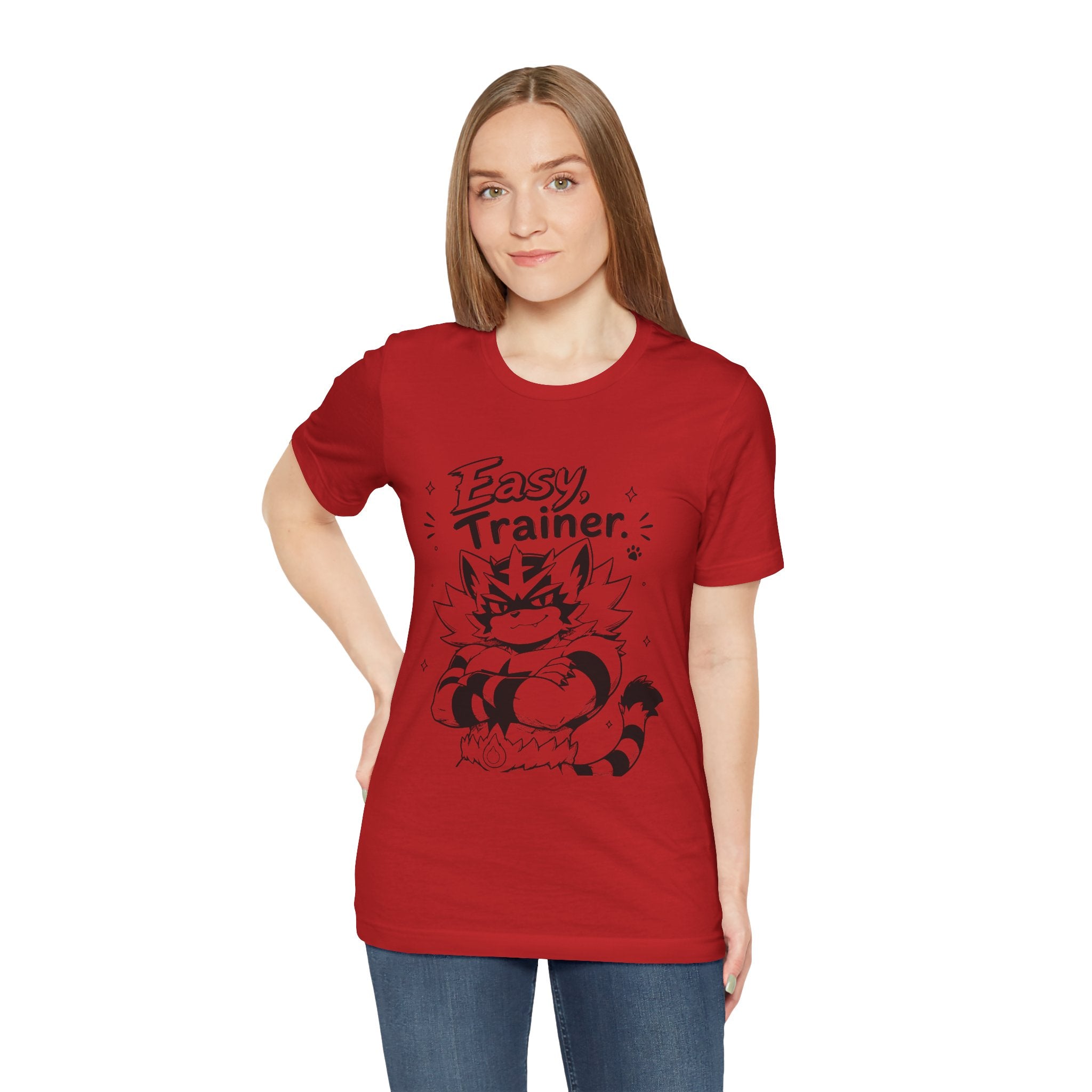 Easy Trainer Easy tiger illustration T-Shirt | cartoon wrestling funny cat graphic tee