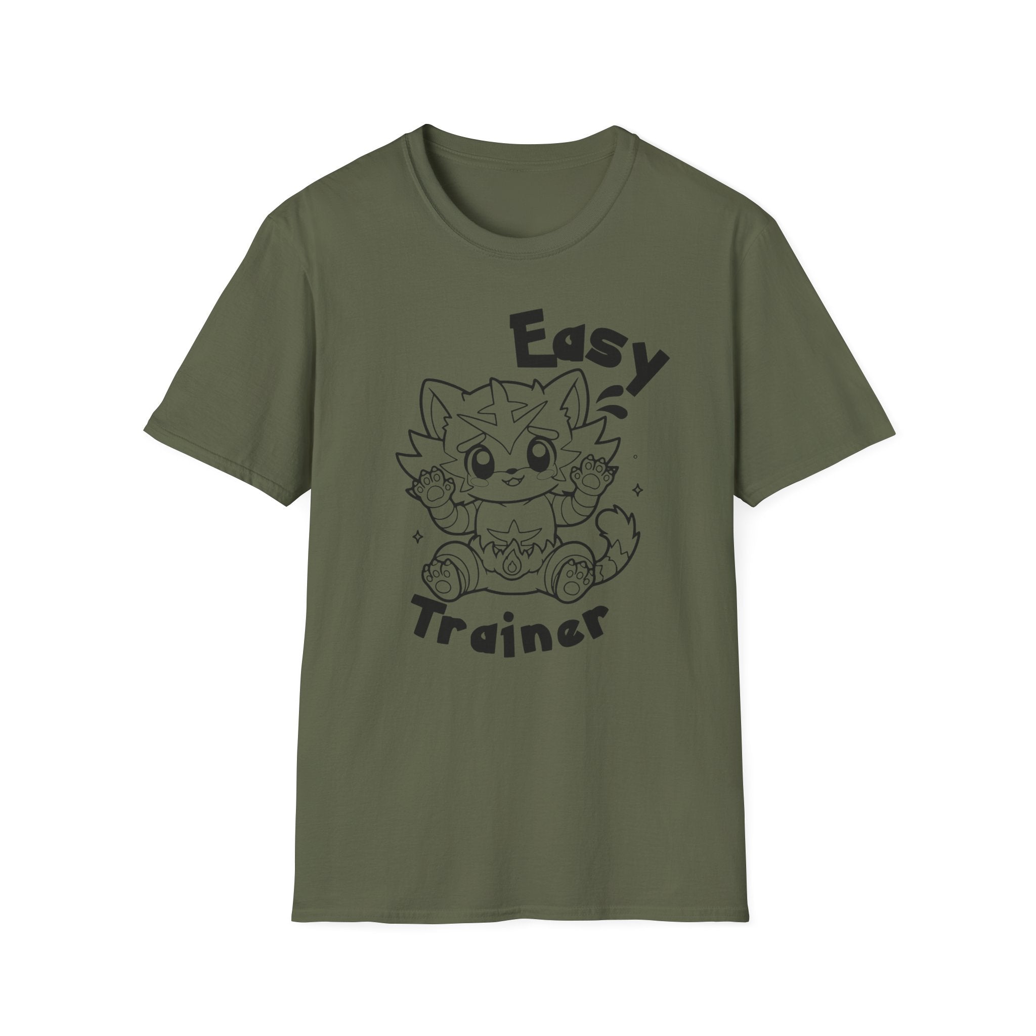 Easy Trainer T-Shirt | Cute Cartoon Easy Tiger Funny wrestling Cat Design Tee