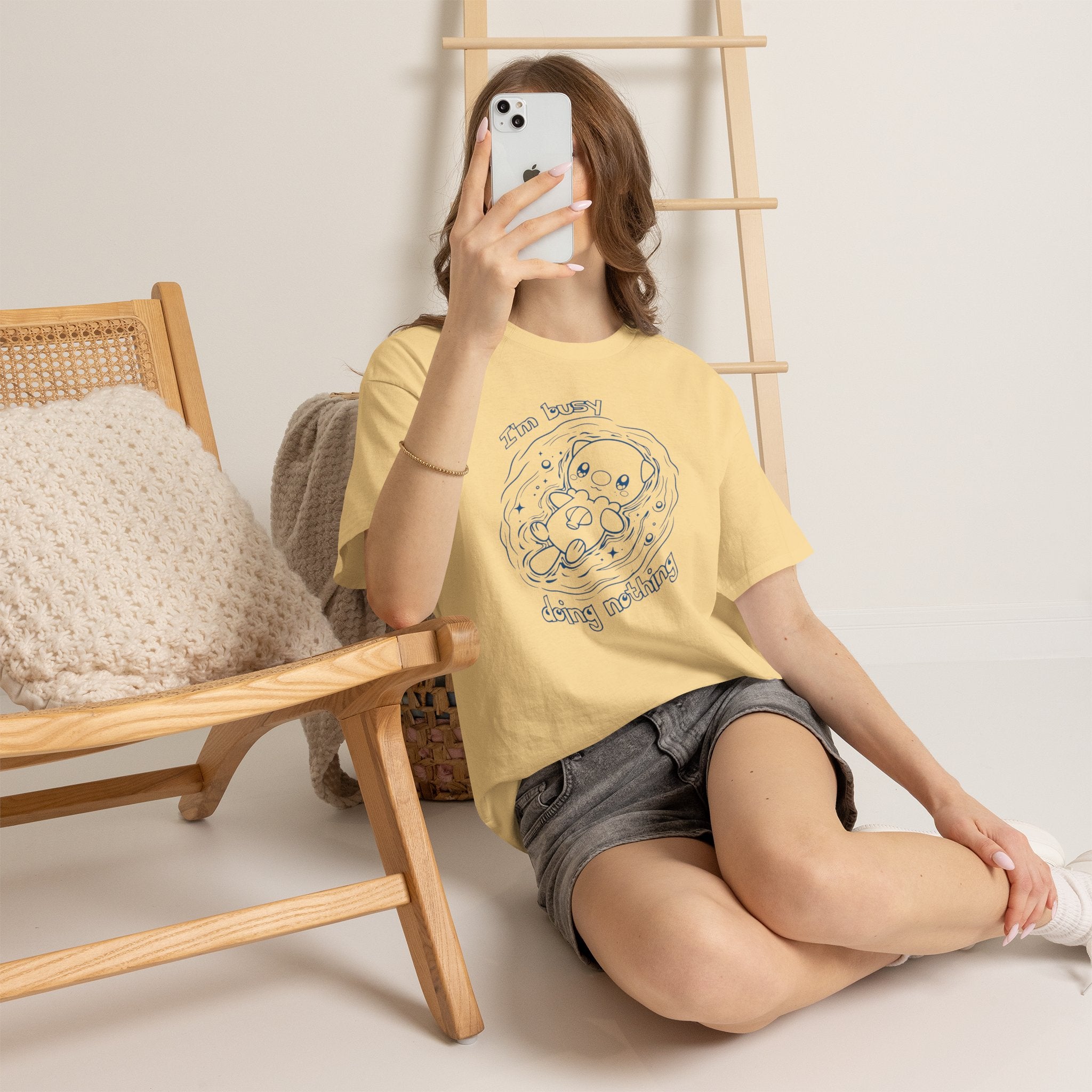 Otter Busy Doing Nothing Funny Quote T-Shirt Cute Otter Swimming Adorable Animal