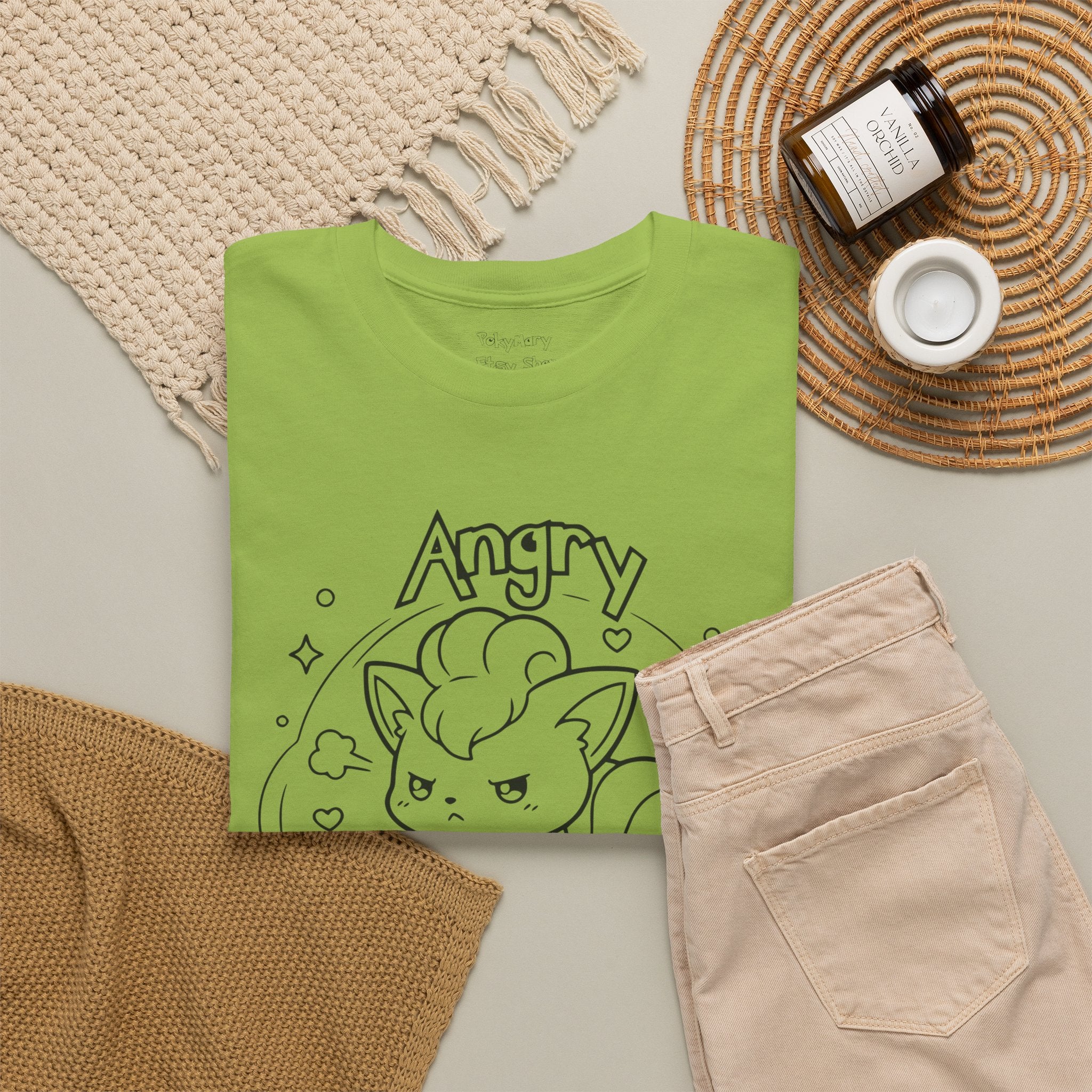 Fox Angry but still cute Grumpy Cute Fox Lady Shirt | Pouting Fox Illustration
