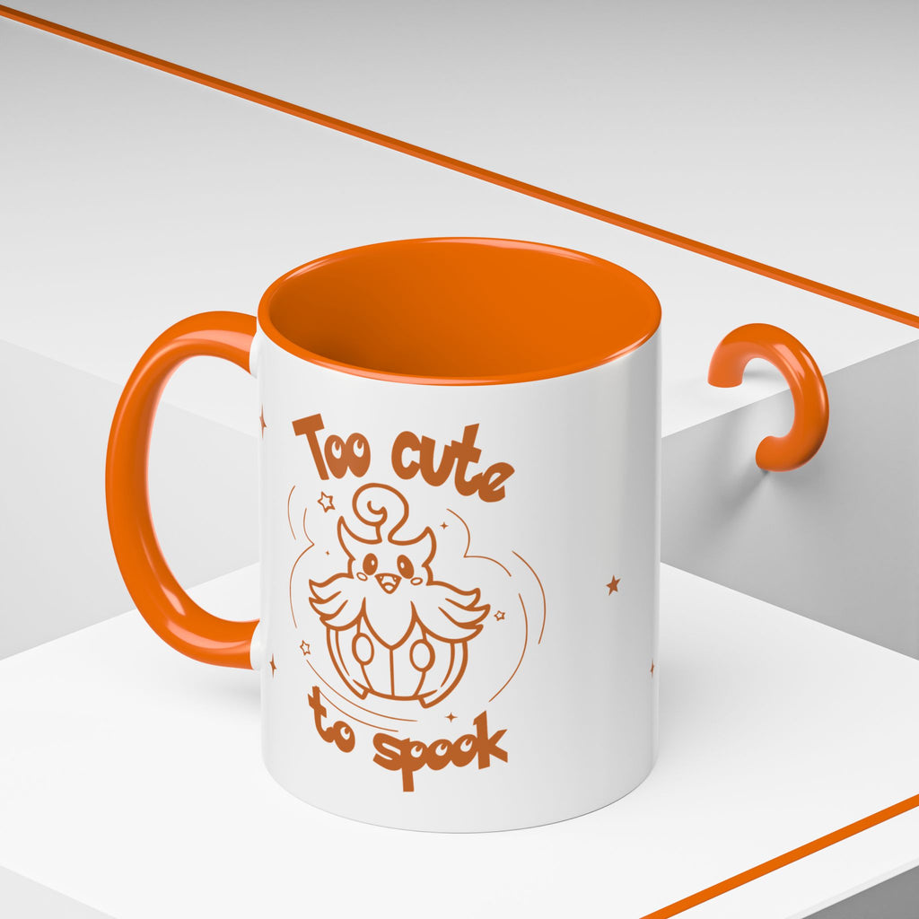 Too Cute to Spook Pumpkin Ghost Halloween Theme Mug | Accent Coffee Mug 11oz 15oz