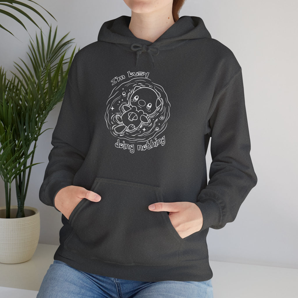 Otter Busy Doing Nothing Otter Hoodie | Cute Swimming Animal Graphic