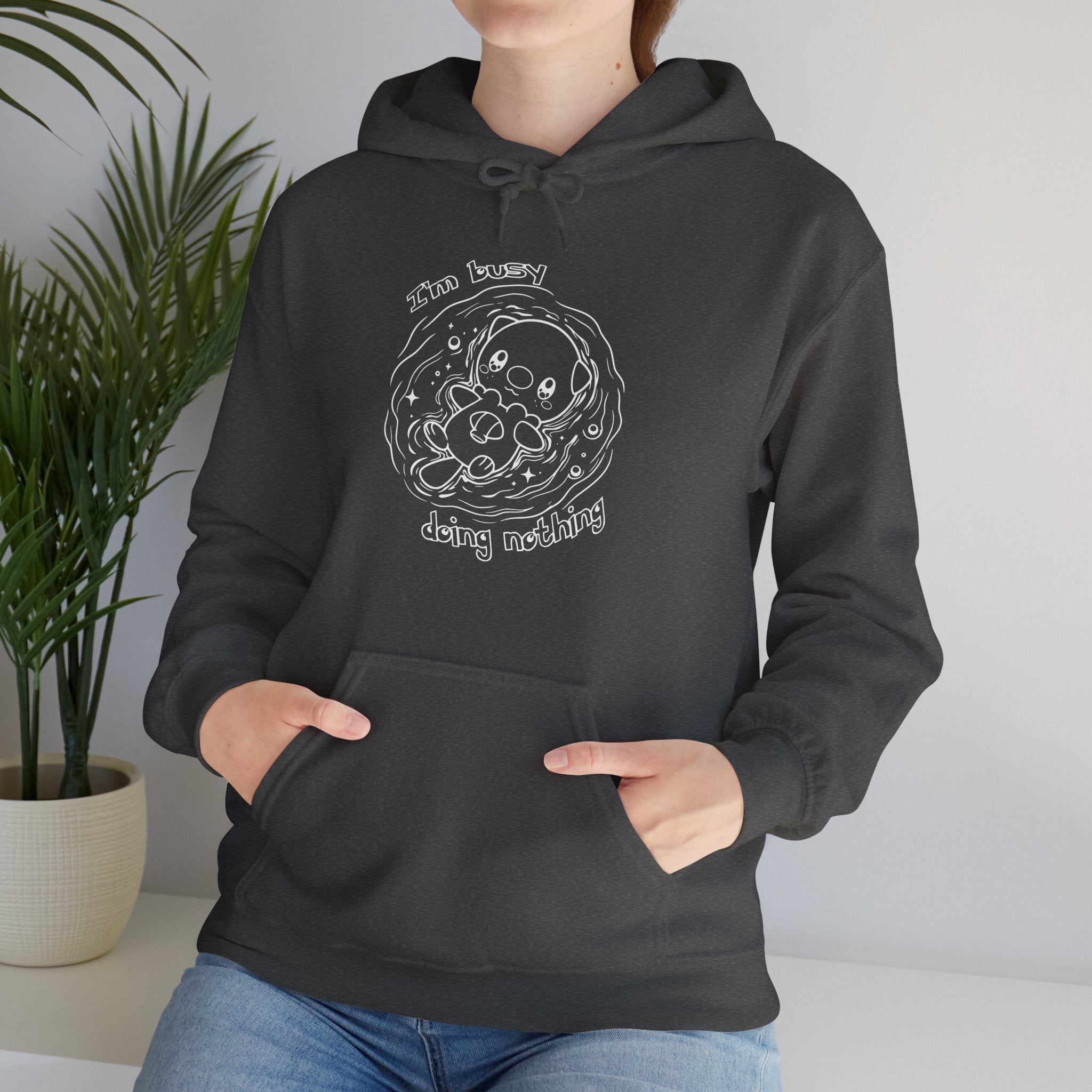 Otter Busy Doing Nothing Otter Hoodie | Cute Swimming Animal Graphic