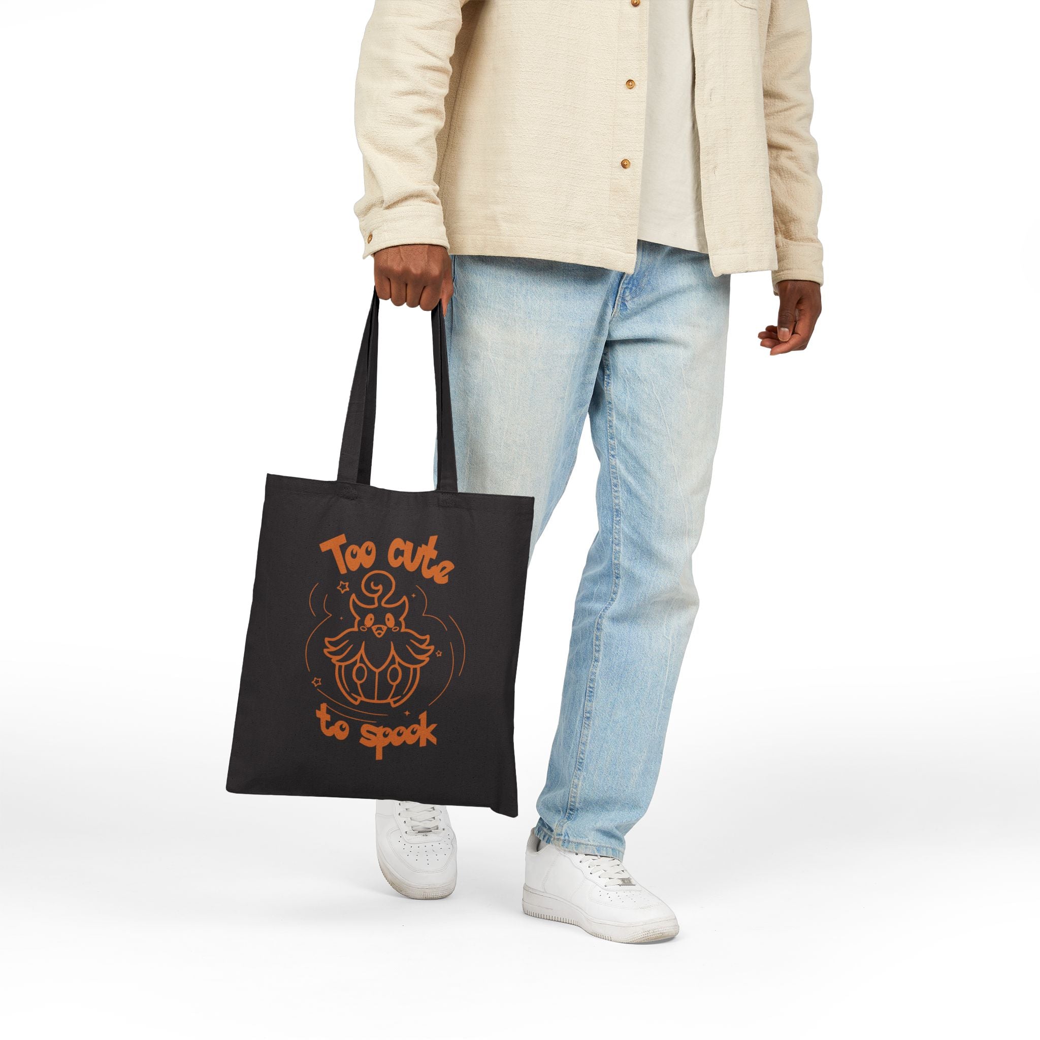 Too Cute to Spooke Halloween Tote Bag | Cute Kawaii Shopping Geek Bag | Candy Trick or Treat Bag | Cozy Gamer Gift for Women