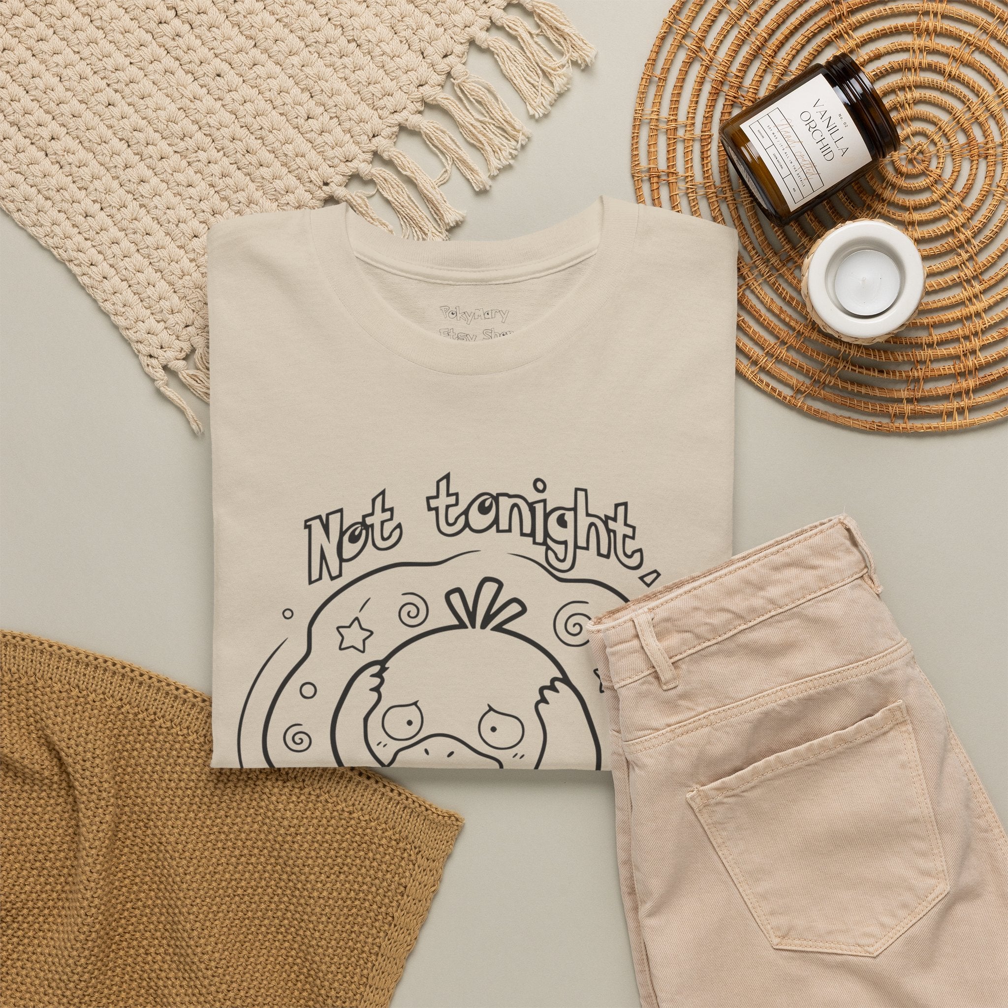 Duck Not Tonight I Have a Headache T-shirt funny kawaii duck illustration Shirt For Wife Or Girlfriend Gift