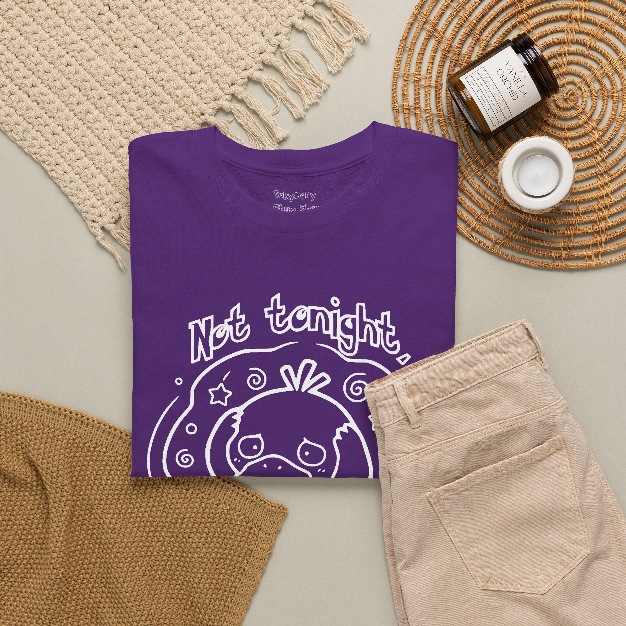 Duck Not Tonight I Have a Headache T-shirt funny kawaii duck illustration Shirt For Wife Or Girlfriend Gift