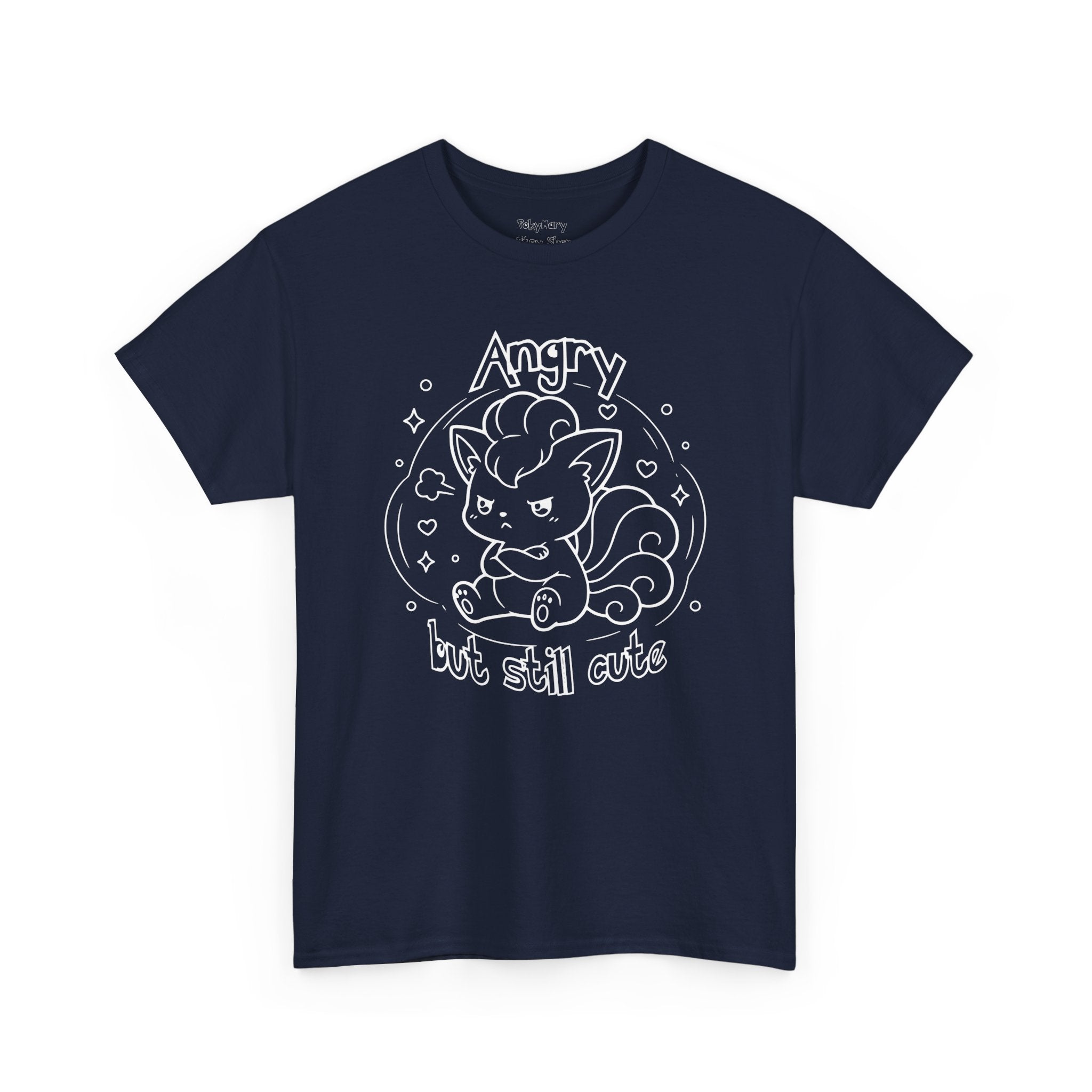 Fox Angry but still cute Grumpy Cute Fox Lady Shirt | Pouting Fox Illustration