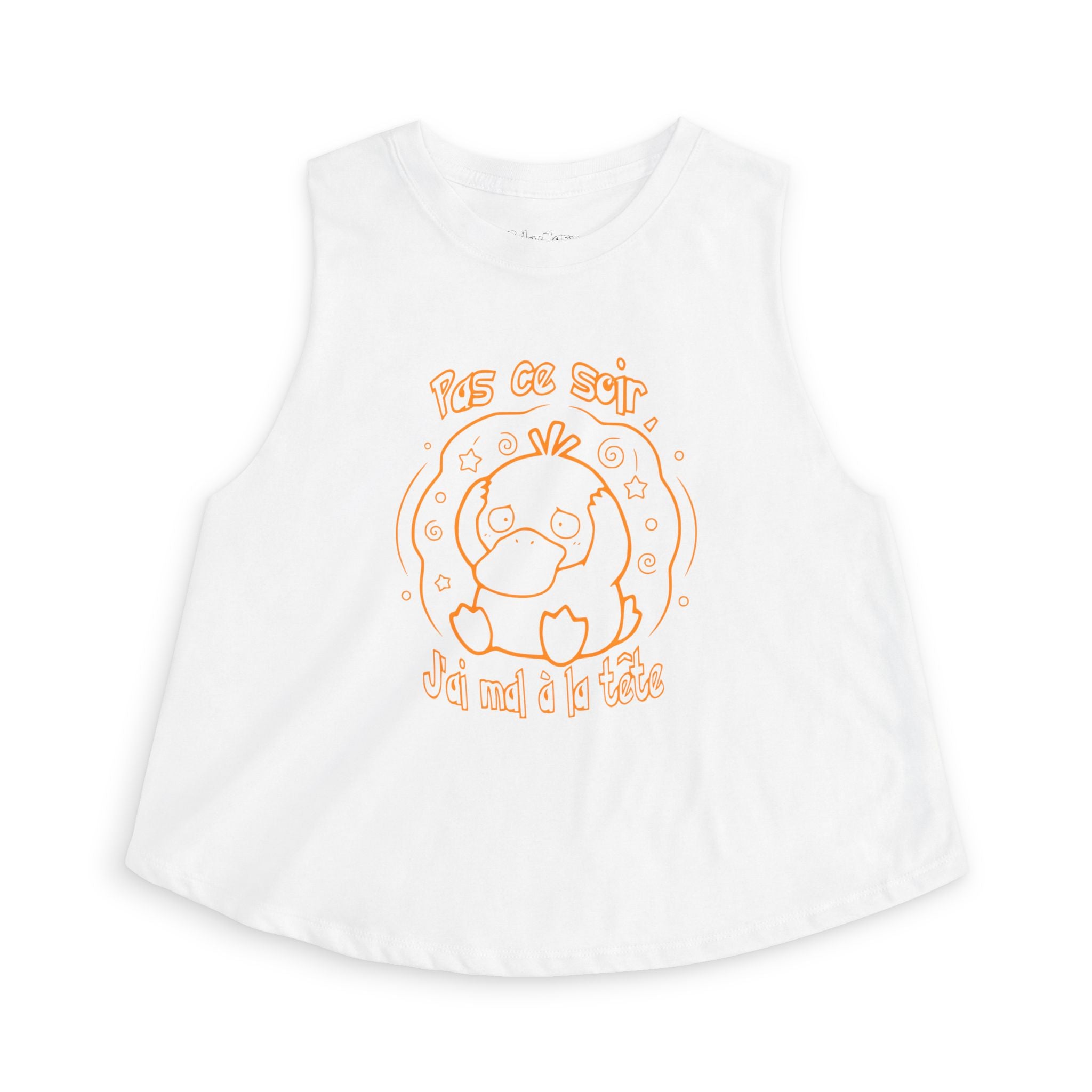 Crop Top inspiré de Psykokwak (Psyduck), Pas ce soir, j'ai mal à la tête