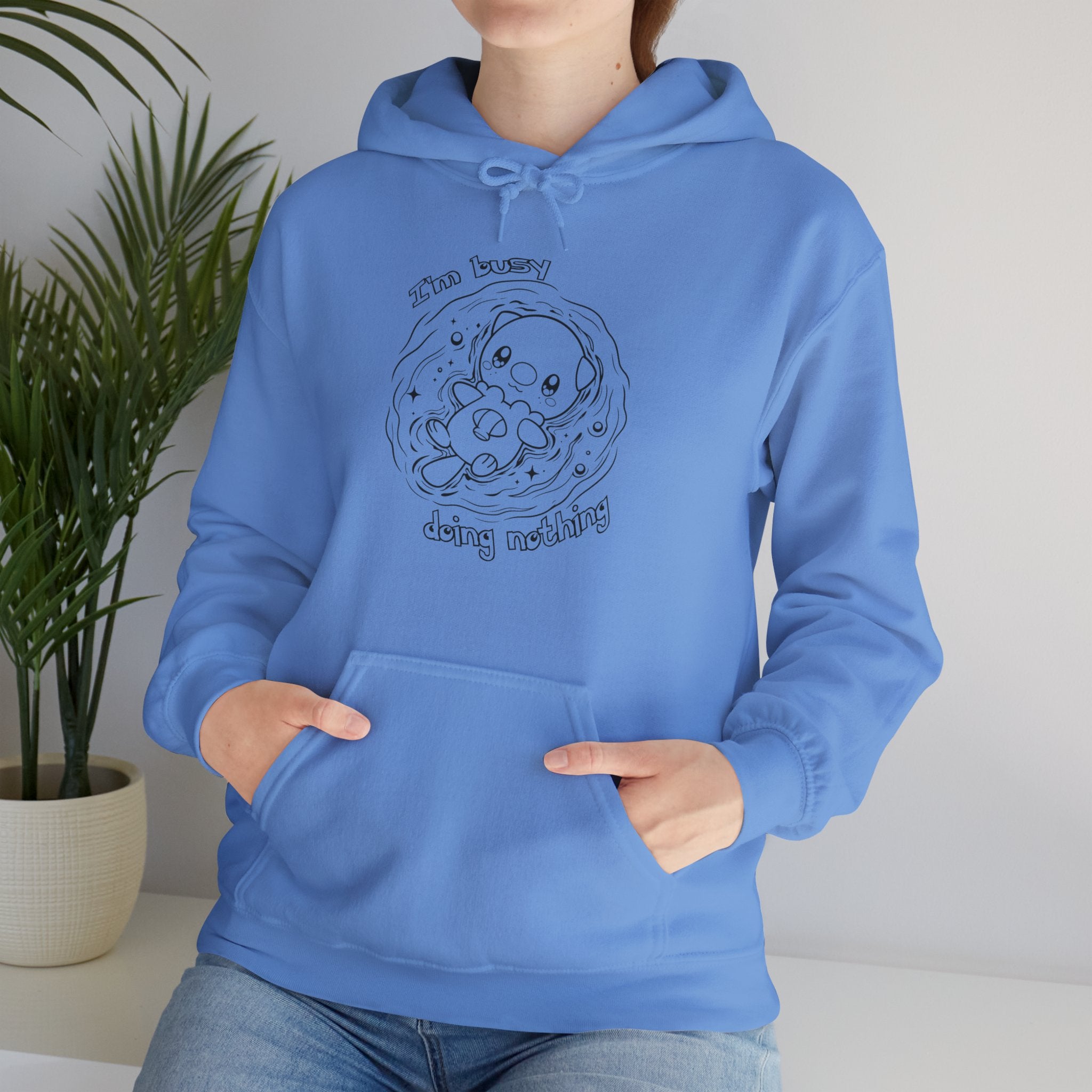 Otter Busy Doing Nothing Otter Hoodie | Cute Swimming Animal Graphic