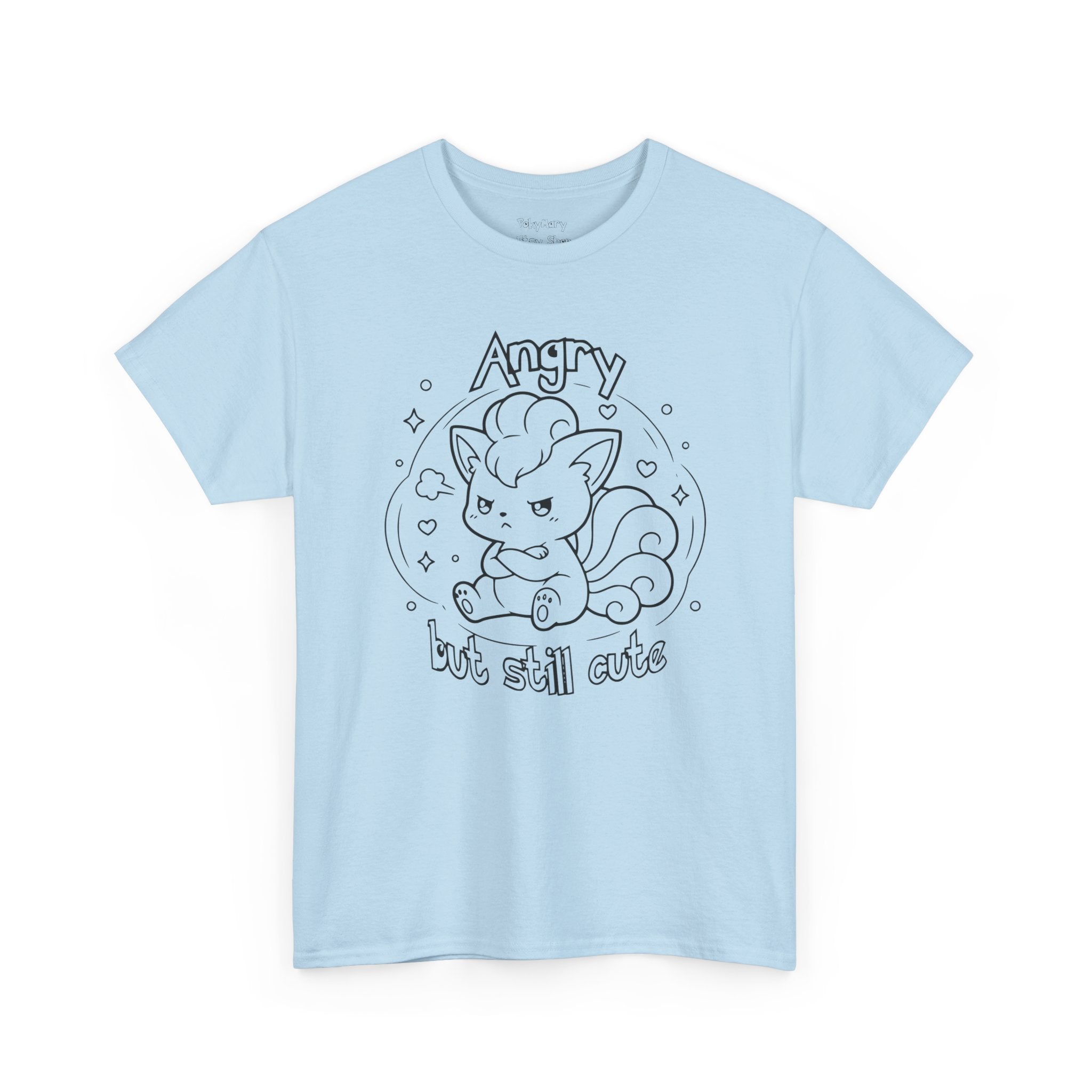 Fox Angry but still cute Grumpy Cute Fox Lady Shirt | Pouting Fox Illustration