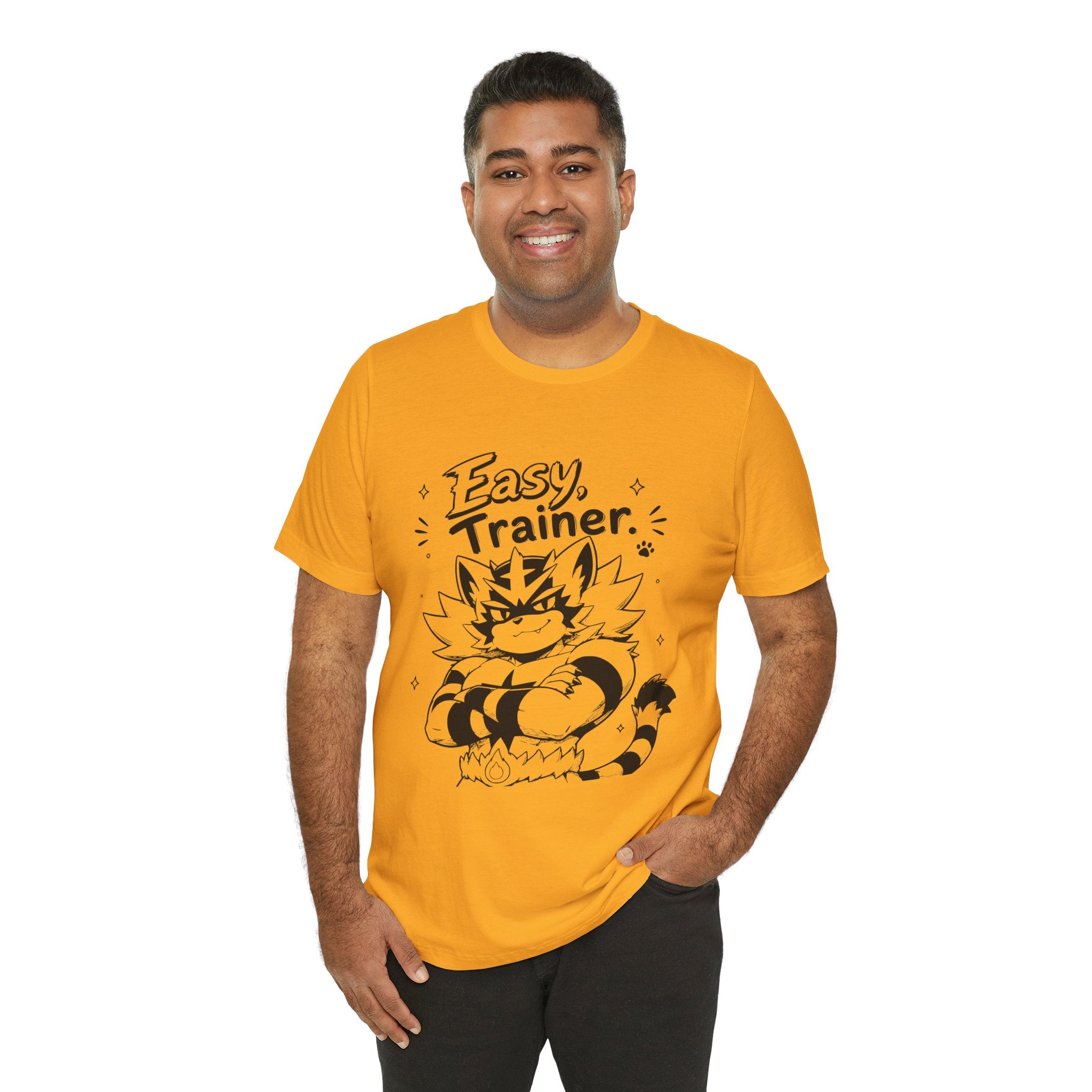 Easy Trainer Easy tiger illustration T-Shirt | cartoon wrestling funny cat graphic tee