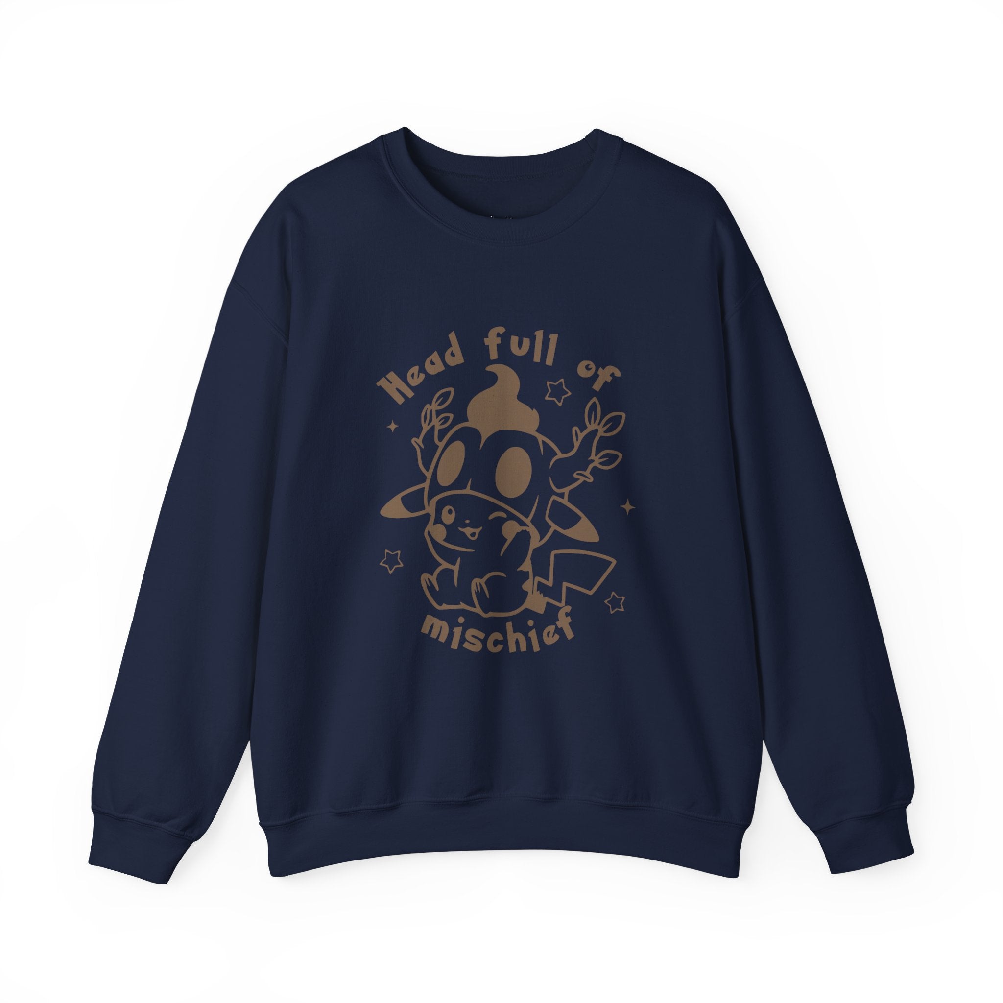 Head Full of Mischief Sweatshirt | Cute Halloween Ghost Crewneck | Cozy Fall Sweatshirt | Geek Autumn Sweater | Kawaii Spooky Apparel