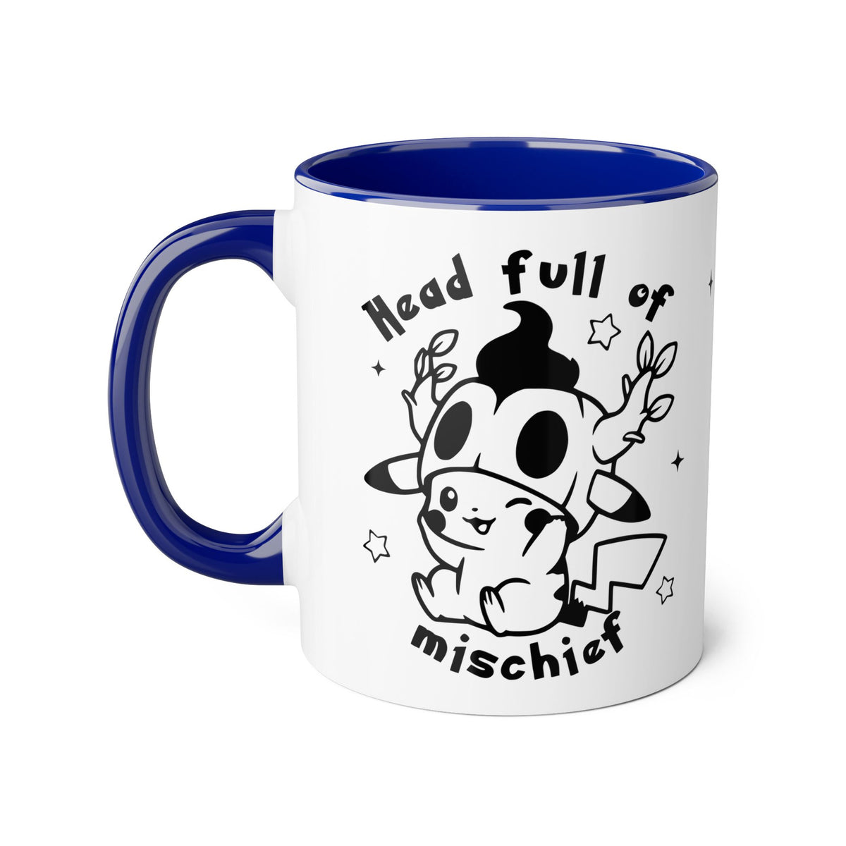 Head Full of Mischief Halloween Mug | Cute Ghost Pumpkin Coffee Cup | Kawaii Spooky Mug | Fall Coffee Lover Gift | Geek Halloween Drinkware