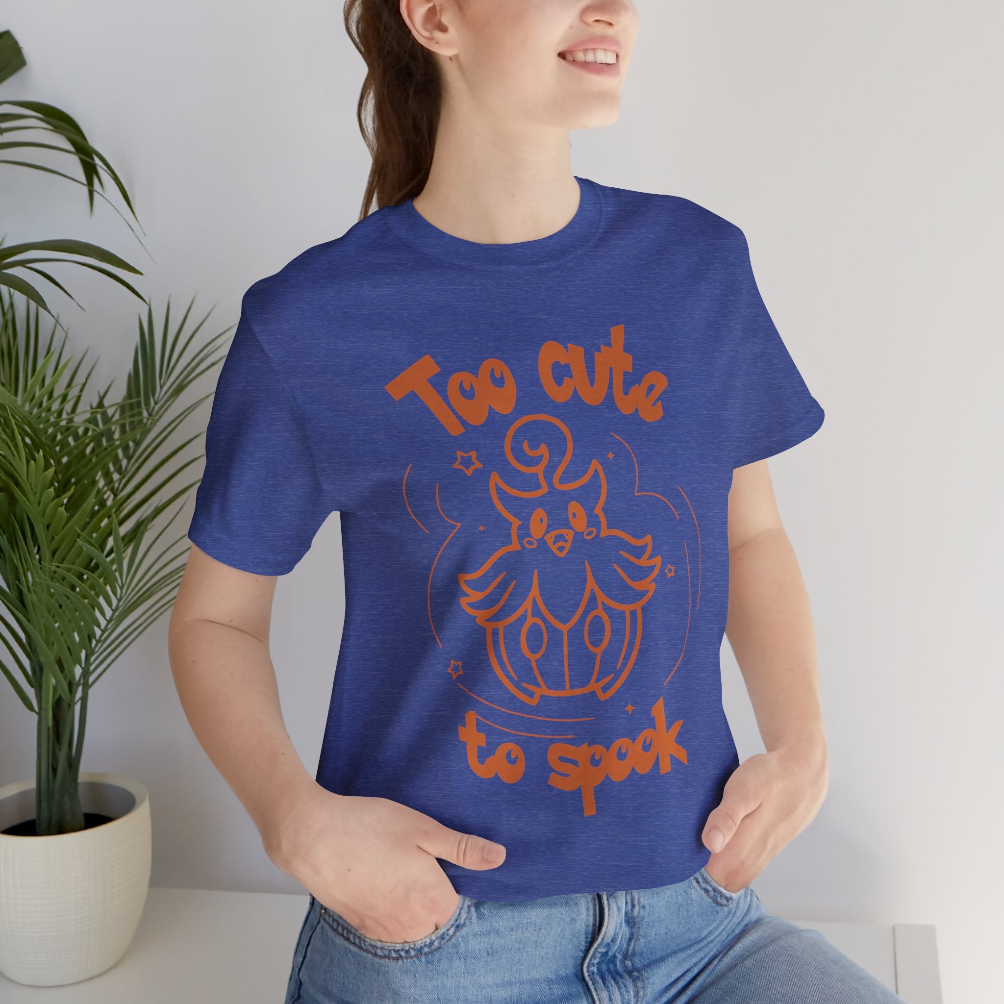 Too Cute to Spook Comfy Tee Shirt | Halloween Theme Gift Ghost Pumpkin T-Shirt for women