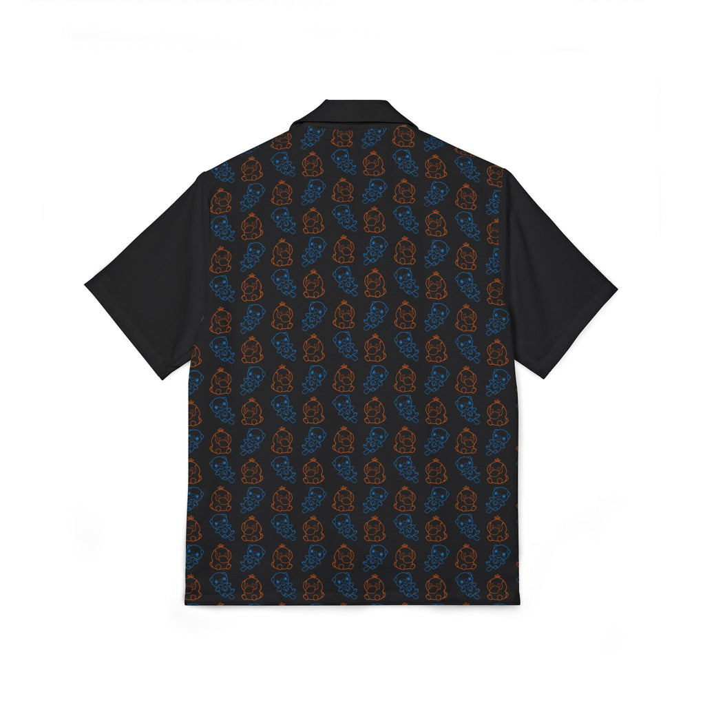 Psyduck and Oshawott Pokémon Inspired Pattern Camp Shirt | Hawaiian Shirt for gamer geek gift