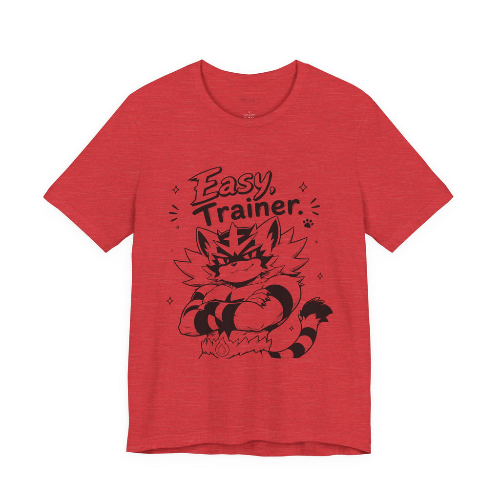 Easy Trainer Easy tiger illustration T-Shirt | cartoon wrestling funny cat graphic tee