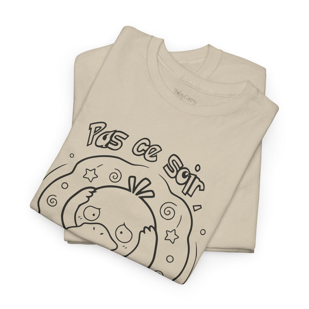 Canard Pas ce soir j'ai mal à la tête T-Shirt drôle francophone Animal Adorable Cadeau femme blonde copine
