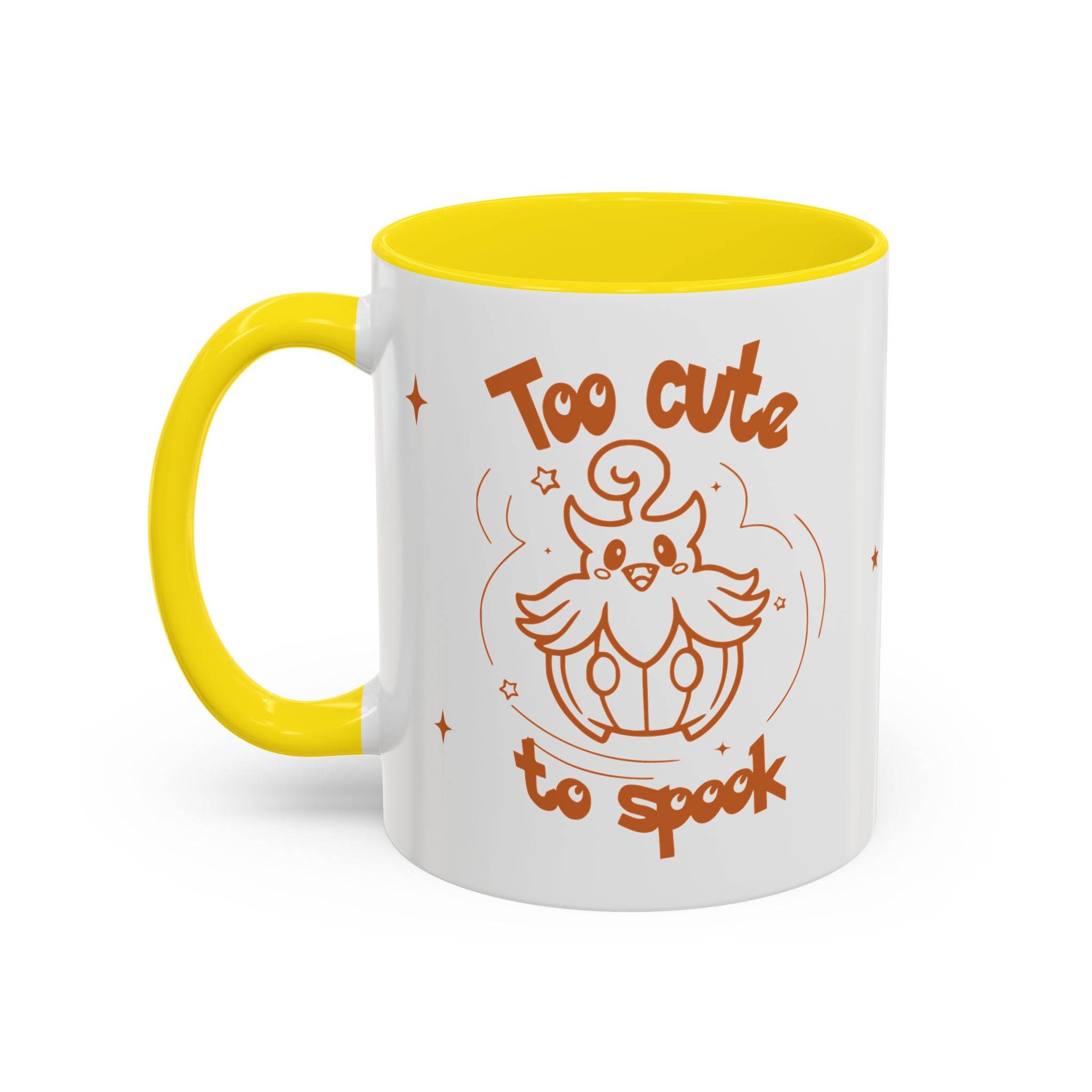 Too Cute to Spook Pumpkin Ghost Halloween Theme Mug | Accent Coffee Mug 11oz 15oz