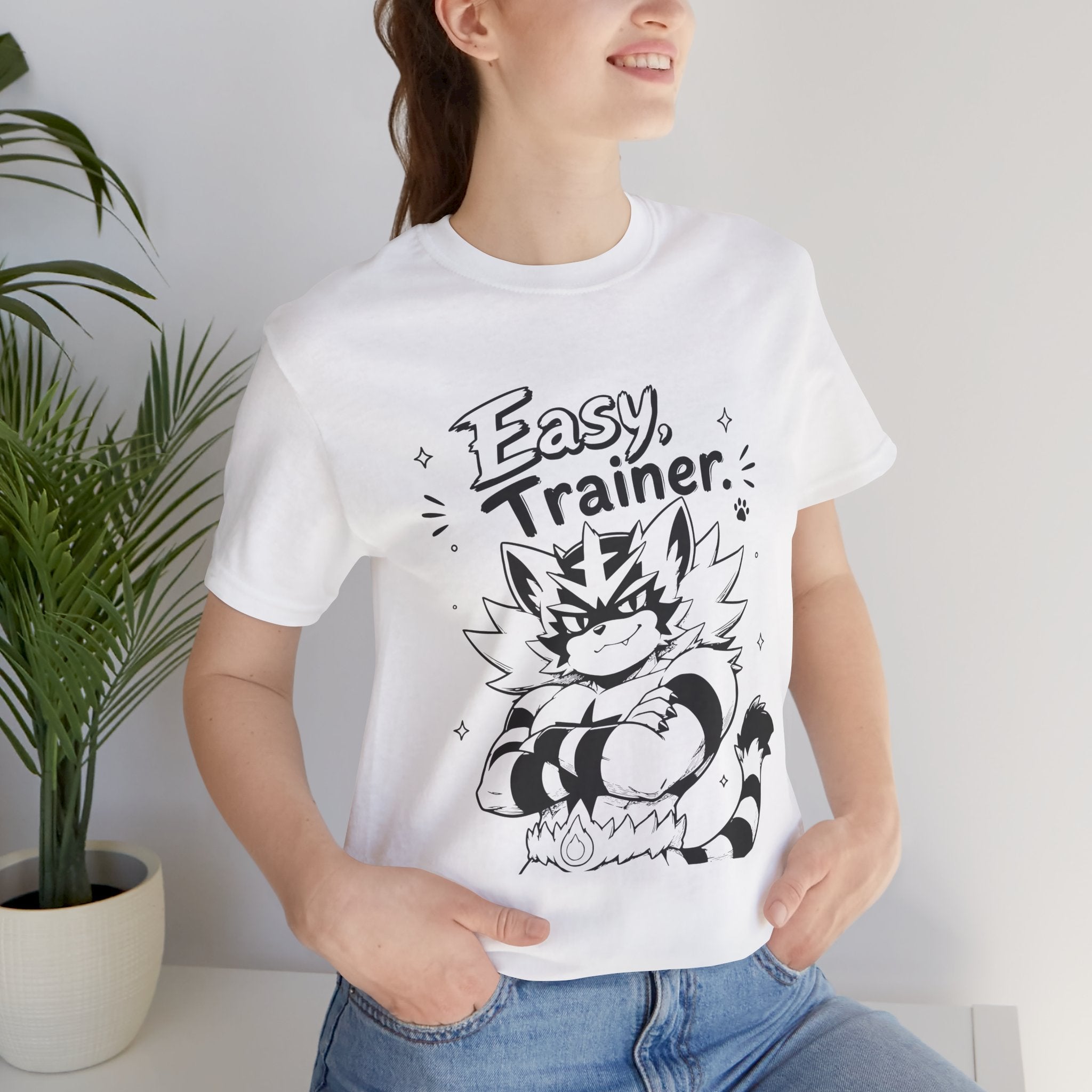 Easy Trainer Easy tiger illustration T-Shirt | cartoon wrestling funny cat graphic tee