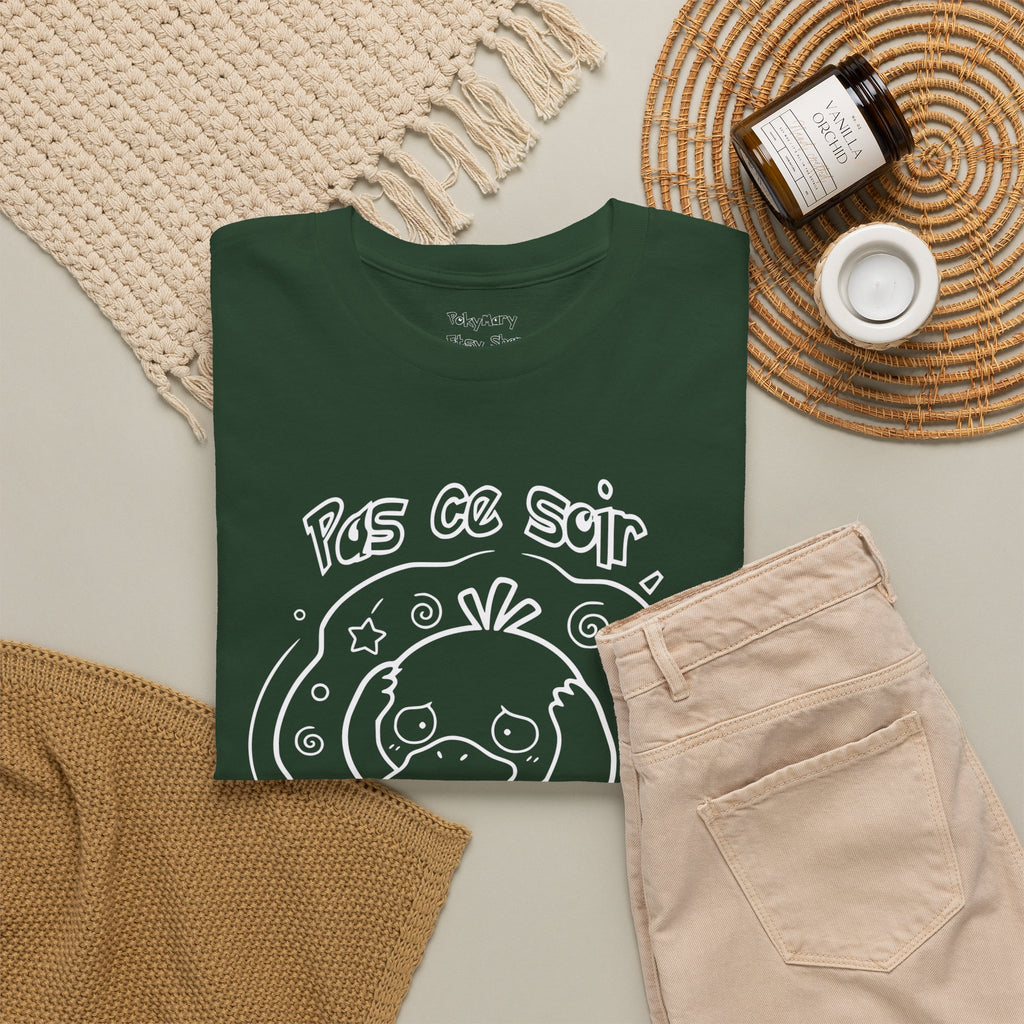 Canard Pas ce soir j'ai mal à la tête T-Shirt drôle francophone Animal Adorable Cadeau femme blonde copine