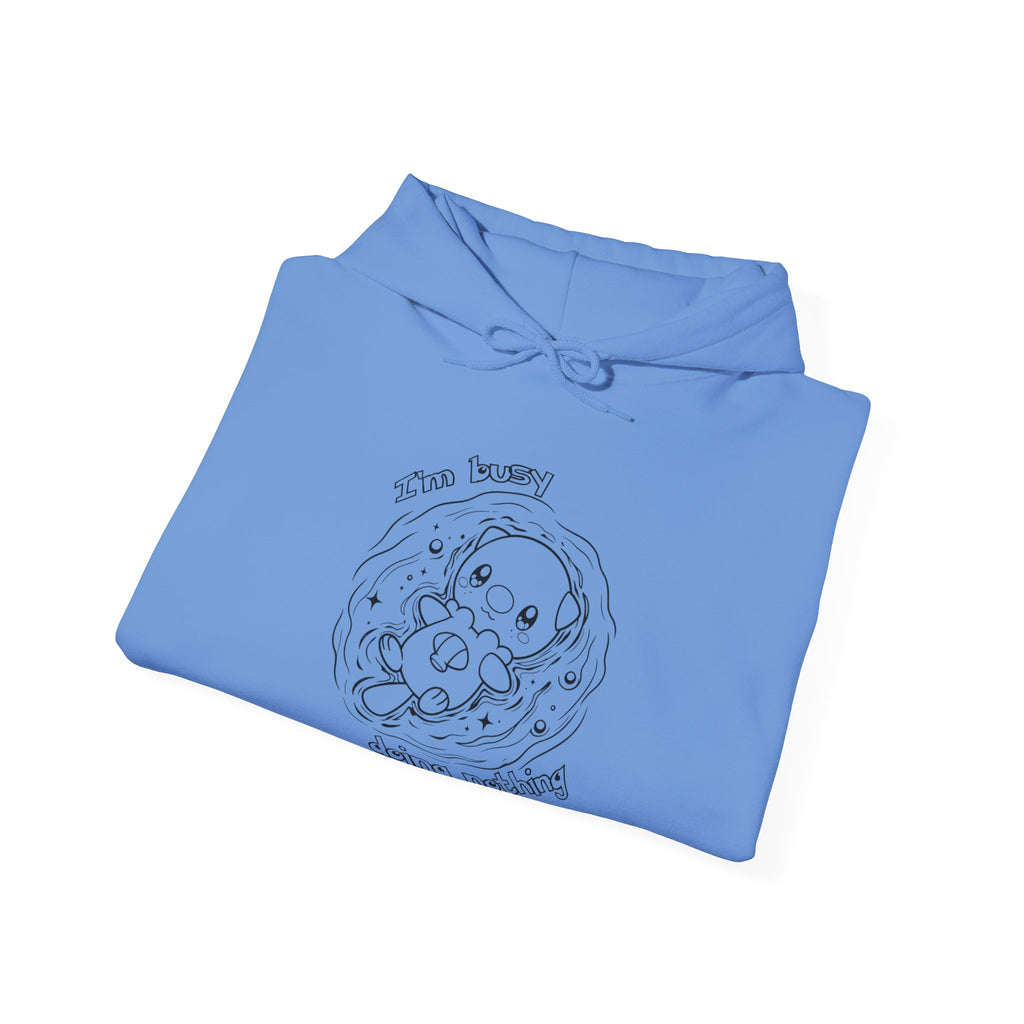 Otter Busy Doing Nothing Otter Hoodie | Cute Swimming Animal Graphic