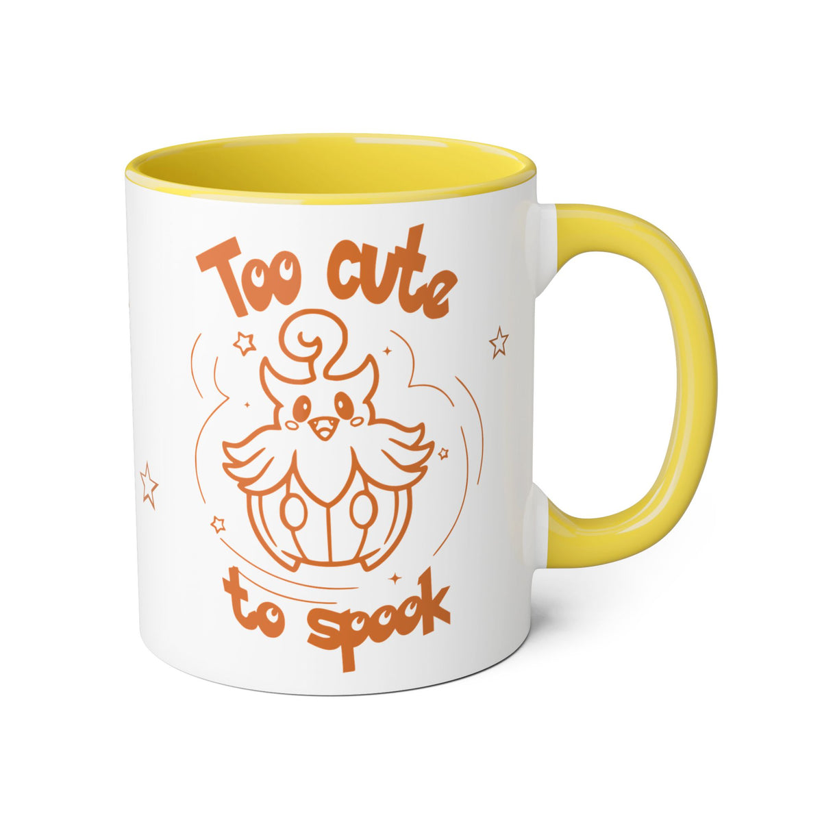 Too Cute to Spook Pumpkin Ghost Halloween Theme Coffee Tea Mug