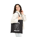 Resting Witch Face Halloween Tote Bag | Cute Kawaii Shopping Geek Bag | Candy Trick or Treat Black Bag | Cozy Gamer Gift for Women
