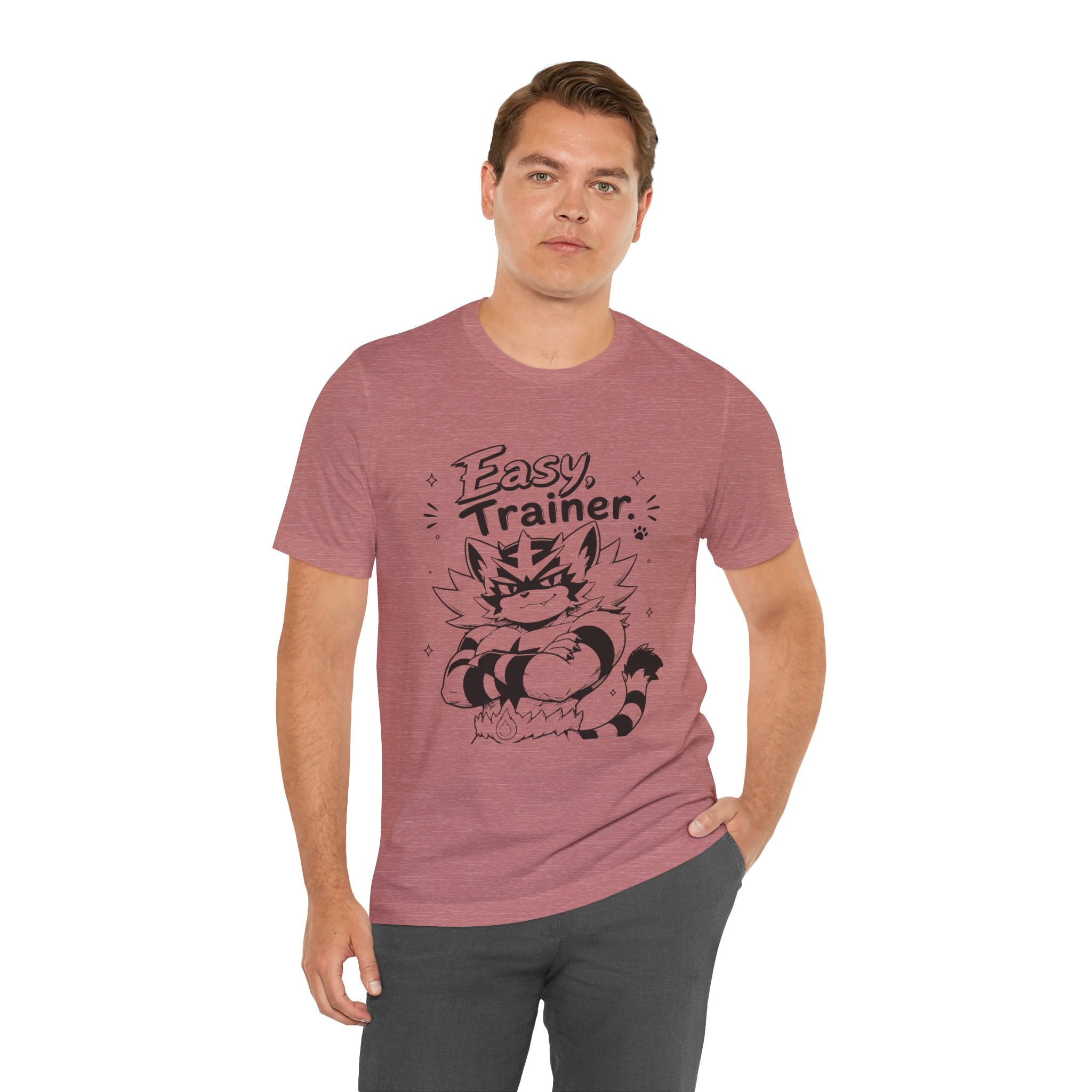 Easy Trainer Easy tiger illustration T-Shirt | cartoon wrestling funny cat graphic tee