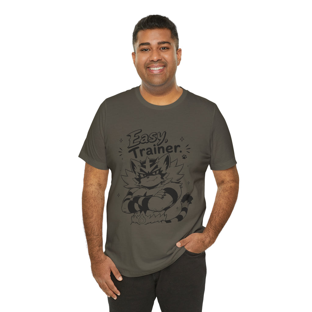 Easy Trainer Easy tiger illustration T-Shirt | cartoon wrestling funny cat graphic tee