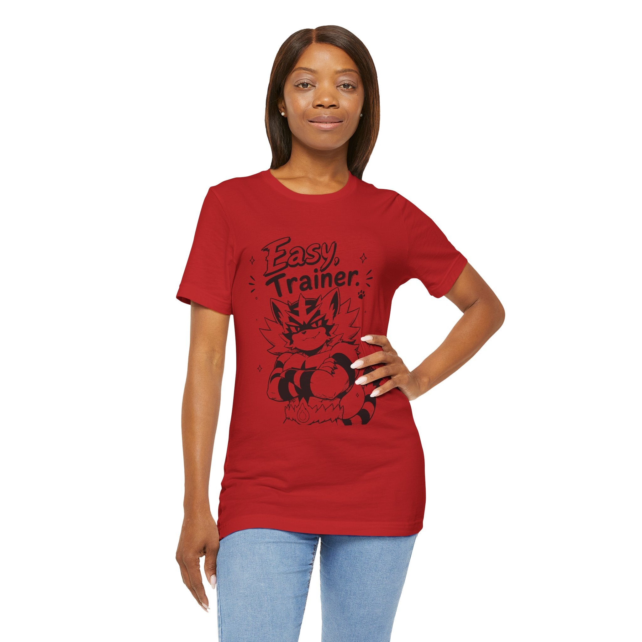 Easy Trainer Easy tiger illustration T-Shirt | cartoon wrestling funny cat graphic tee