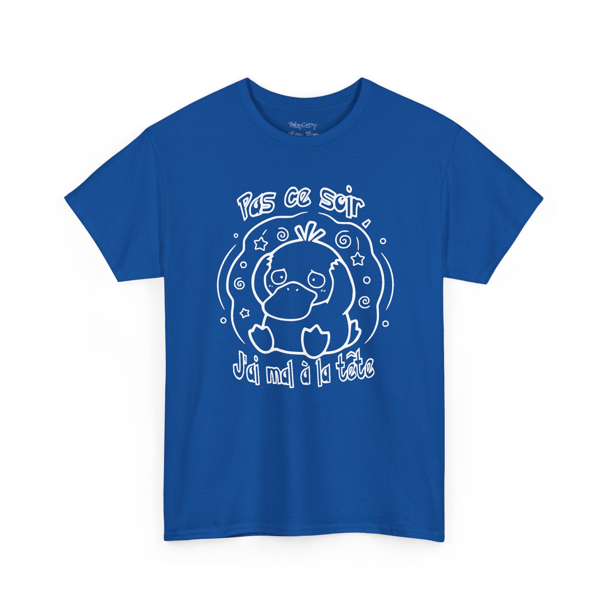 T-shirt inspiré de Psykokwak (Psyduck), Pas ce soir, j'ai mal à la tête
