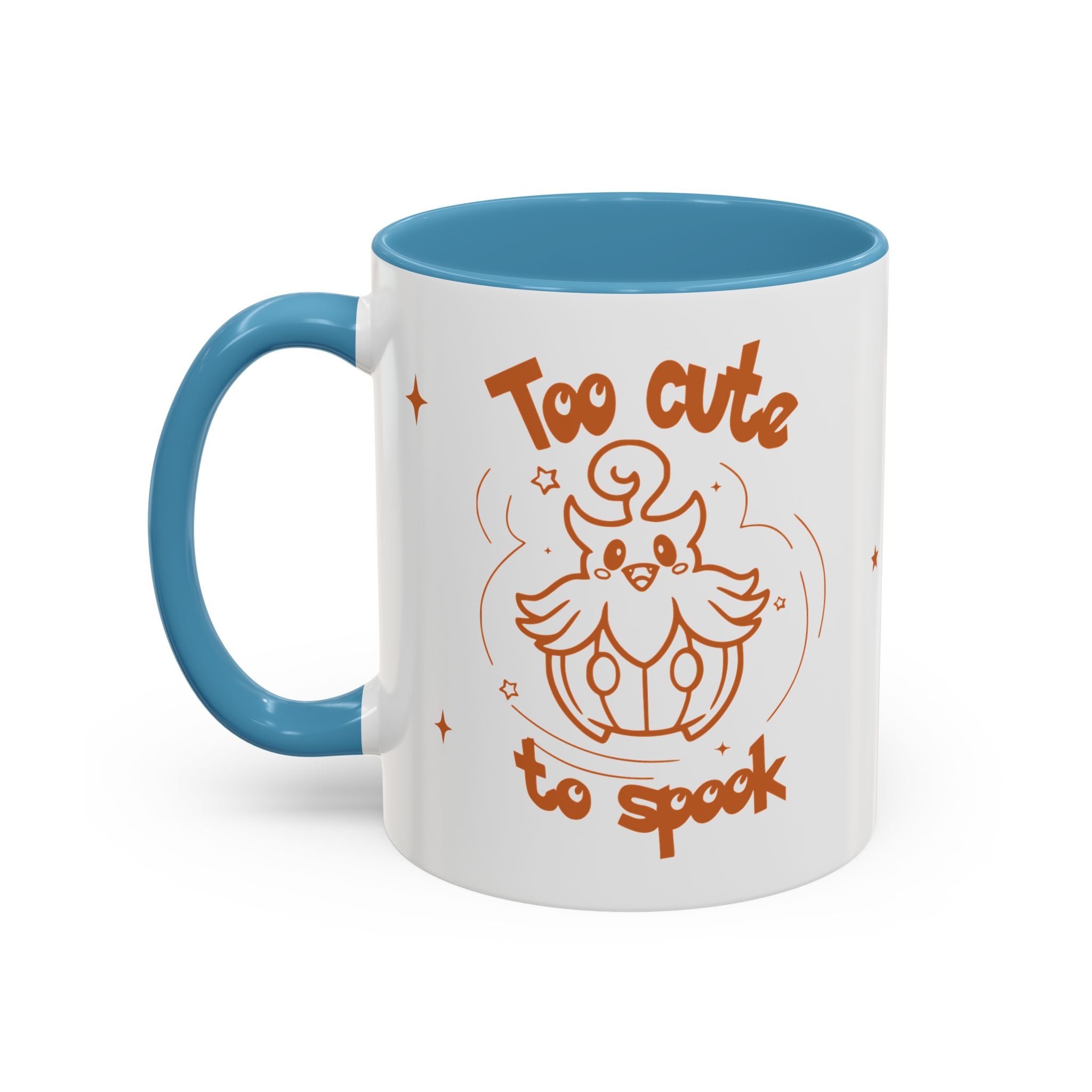 Too Cute to Spook Pumpkin Ghost Halloween Theme Mug | Accent Coffee Mug 11oz 15oz