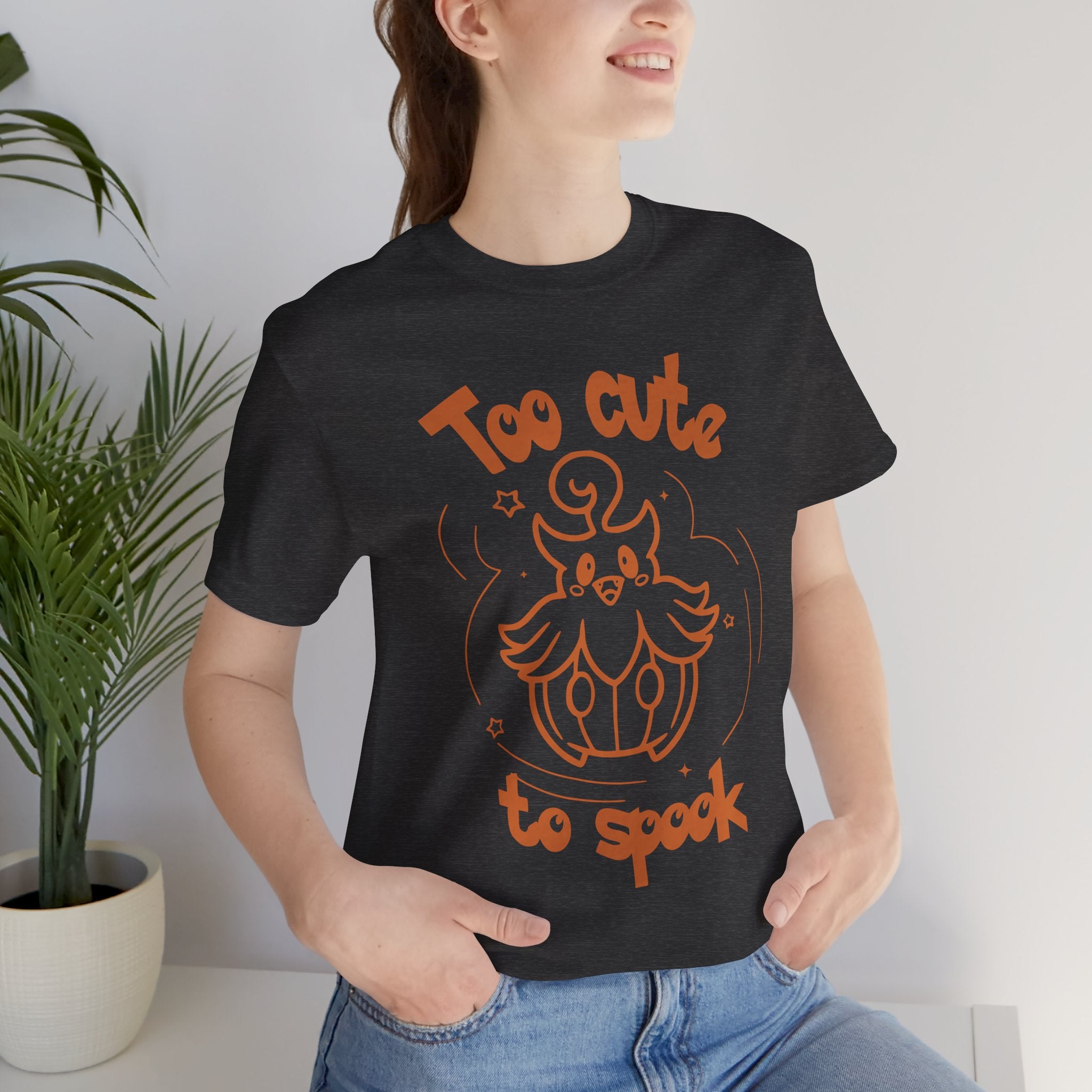 Too Cute to Spook Comfy Tee Shirt | Halloween Theme Gift Ghost Pumpkin T-Shirt for women