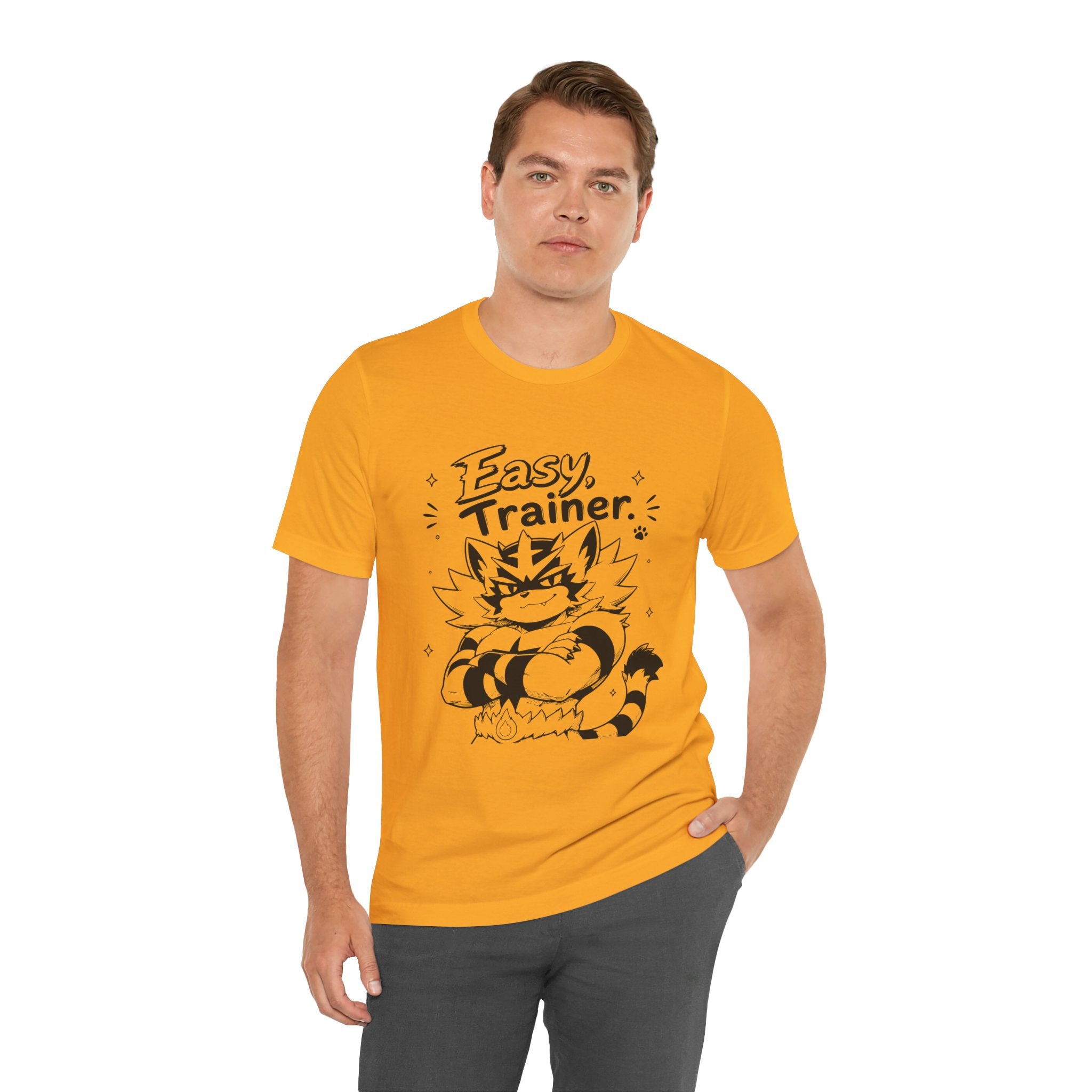 Easy Trainer Easy tiger illustration T-Shirt | cartoon wrestling funny cat graphic tee