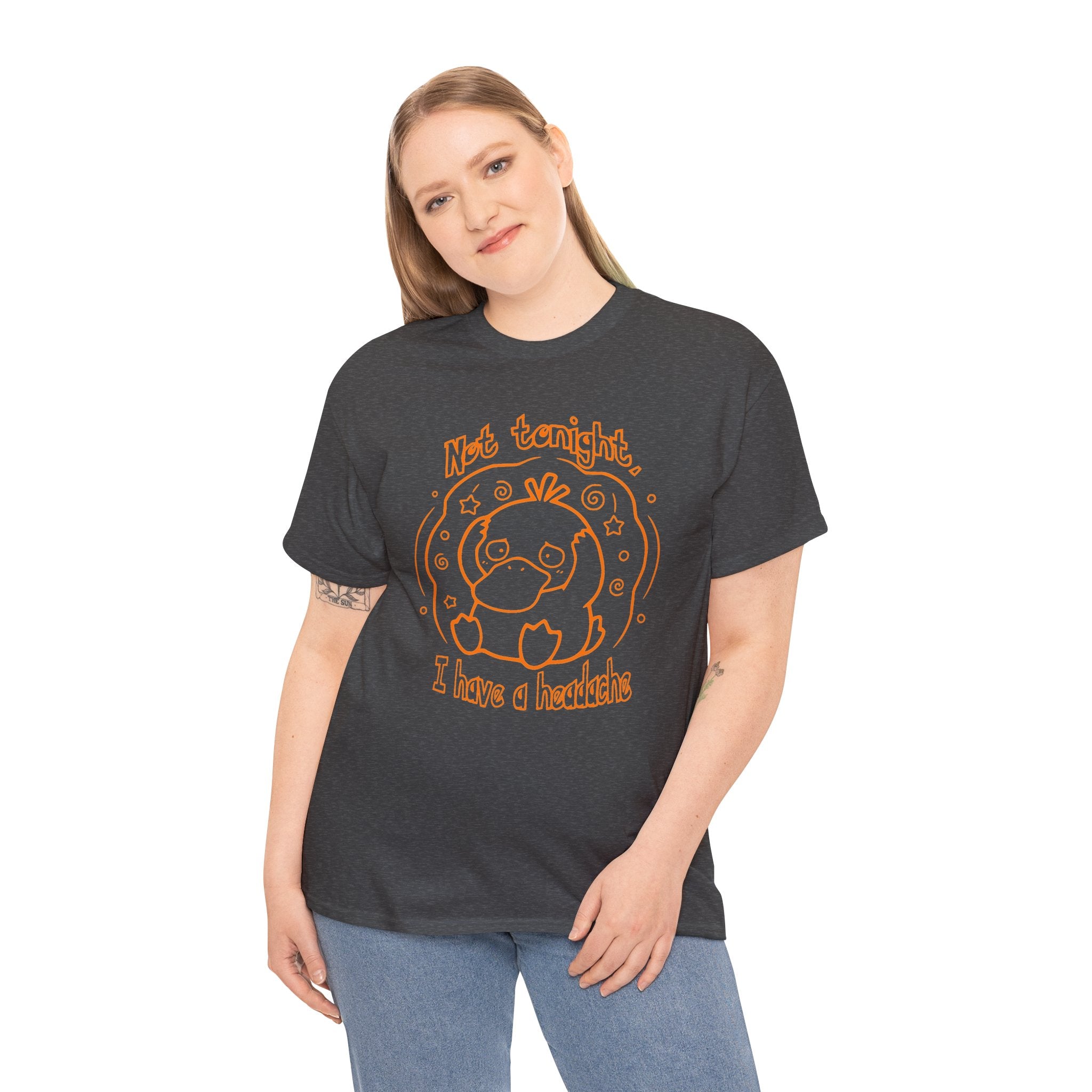 Duck Not Tonight I Have a Headache T-shirt funny kawaii duck illustration Shirt For Wife Or Girlfriend Gift