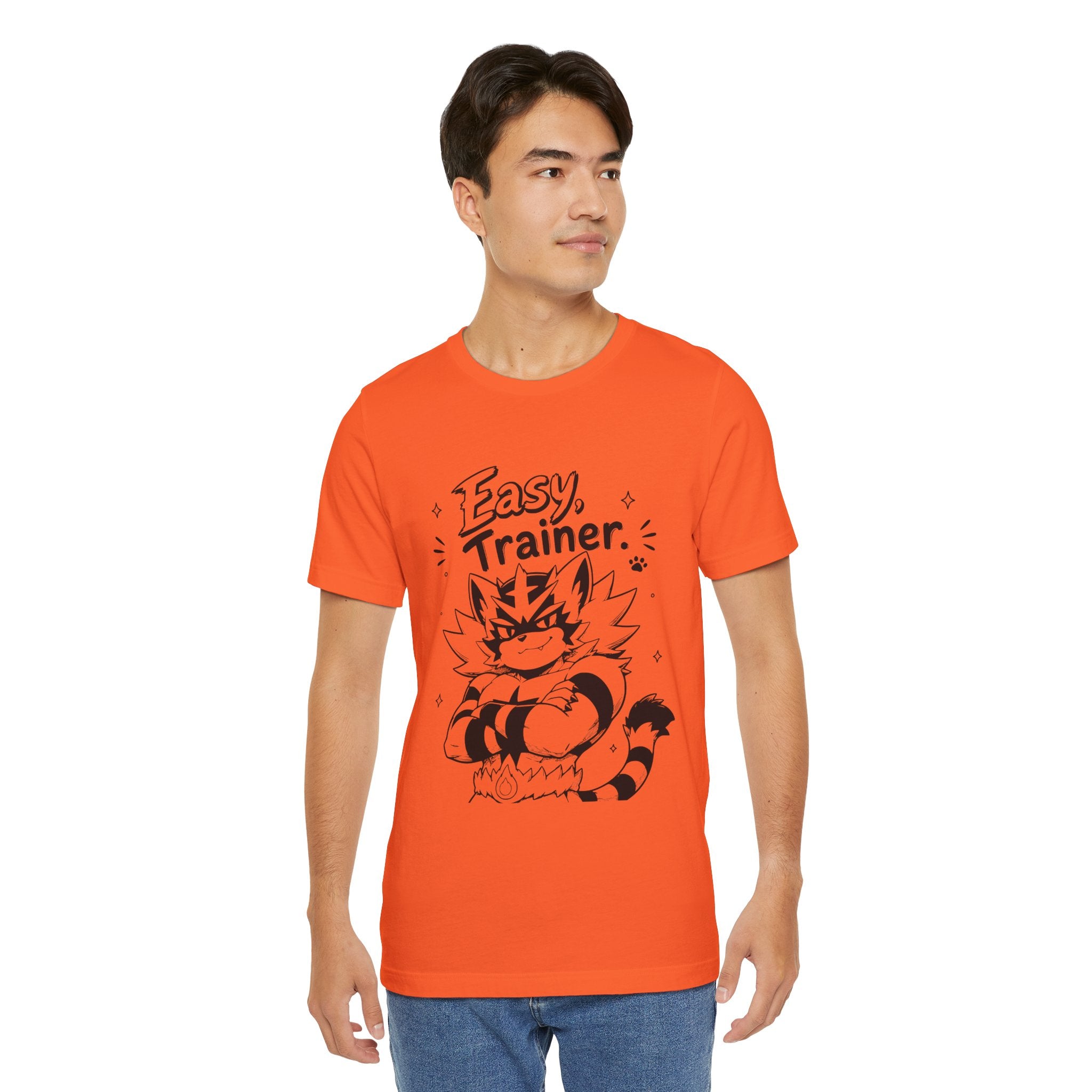 Easy Trainer Easy tiger illustration T-Shirt | cartoon wrestling funny cat graphic tee
