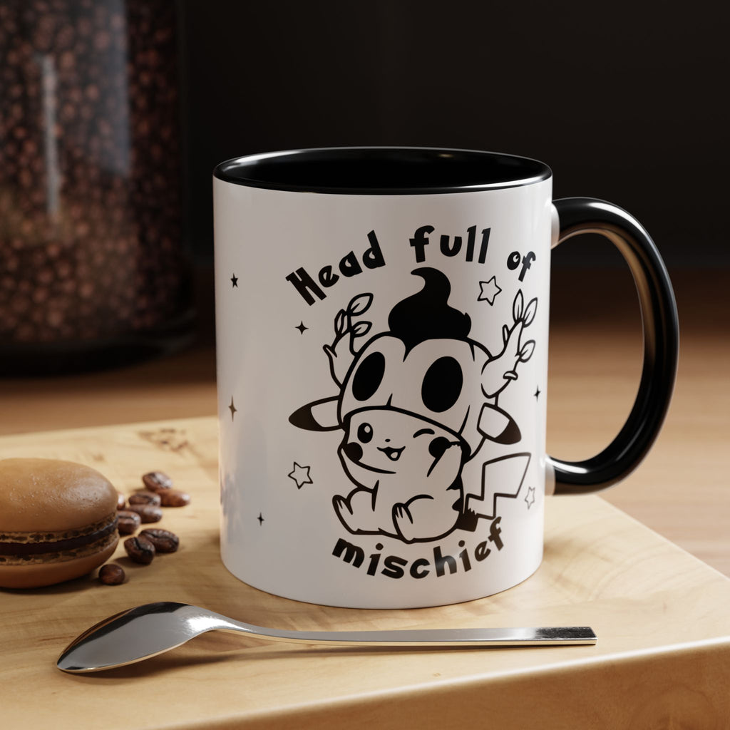 Head Full of Mischief Mug – Cute Spooky Coffee Cup