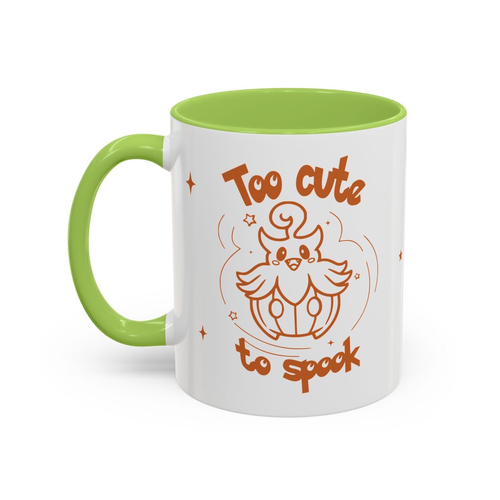 Too Cute to Spook Pumpkin Ghost Halloween Theme Mug | Accent Coffee Mug 11oz 15oz