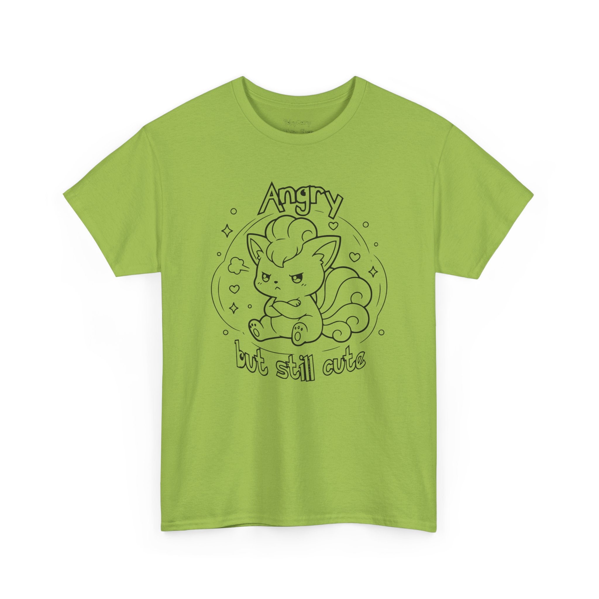 Fox Angry but still cute Grumpy Cute Fox Lady Shirt | Pouting Fox Illustration