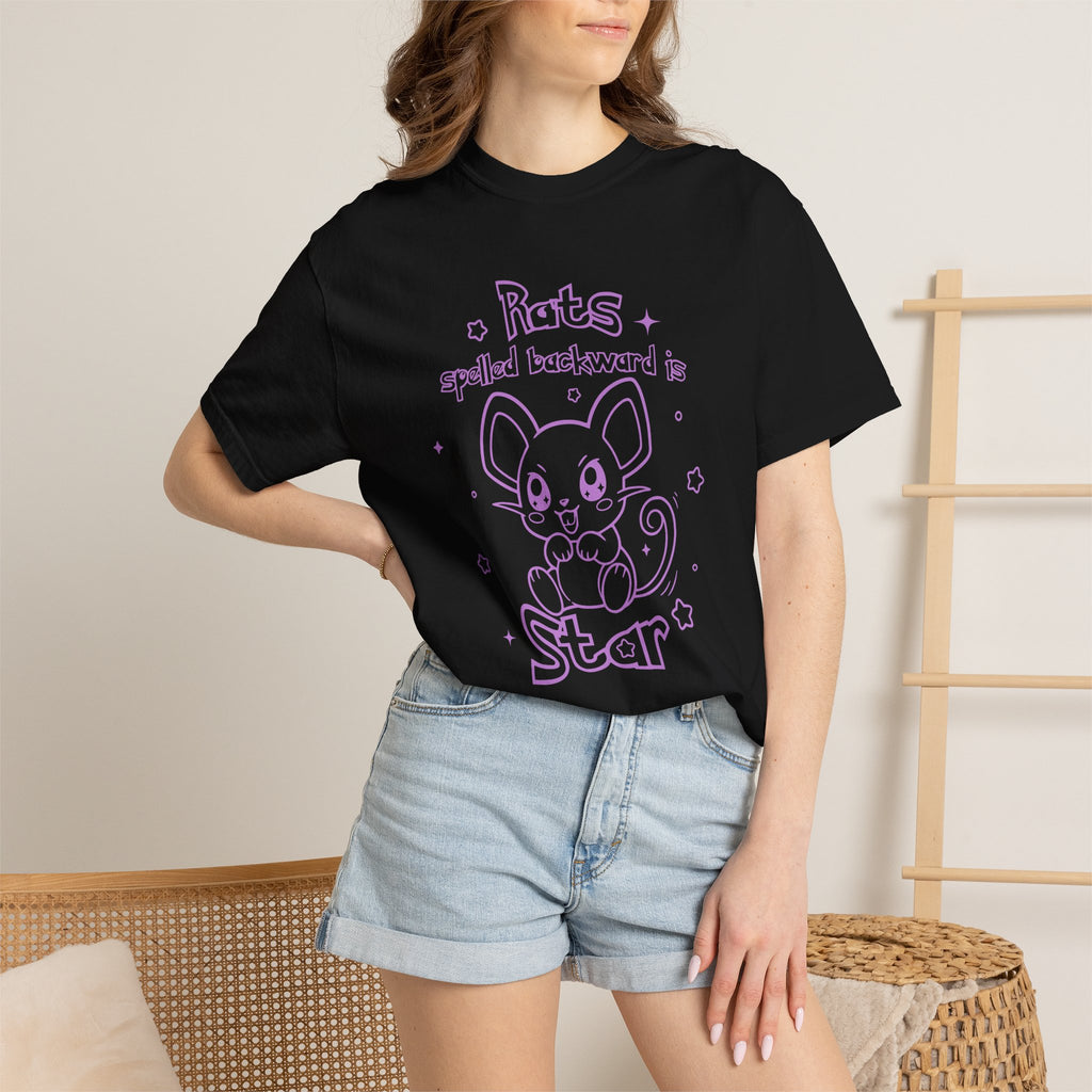 Rats spelled backward is star t-shirt cute Pkm rat animal design tee shirt