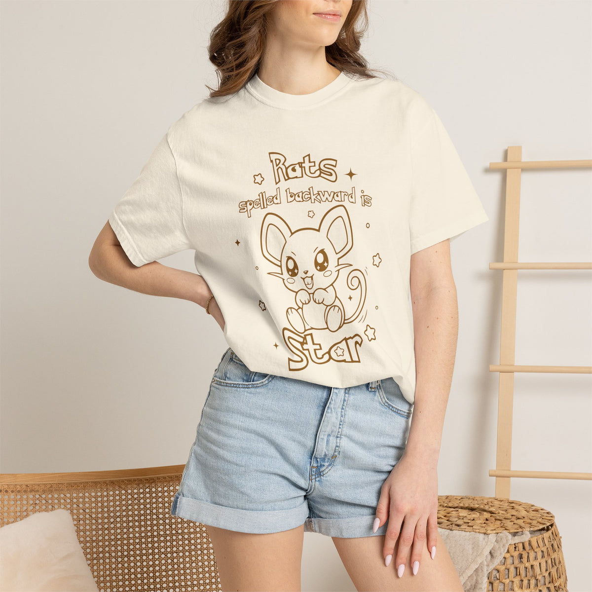 Rats spelled backward is star t-shirt cute Pkm rat animal design tee shirt