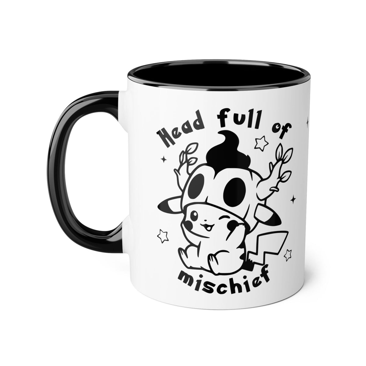 Head Full of Mischief Halloween Mug | Cute Ghost Pumpkin Coffee Cup | Kawaii Spooky Mug | Fall Coffee Lover Gift | Geek Halloween Drinkware