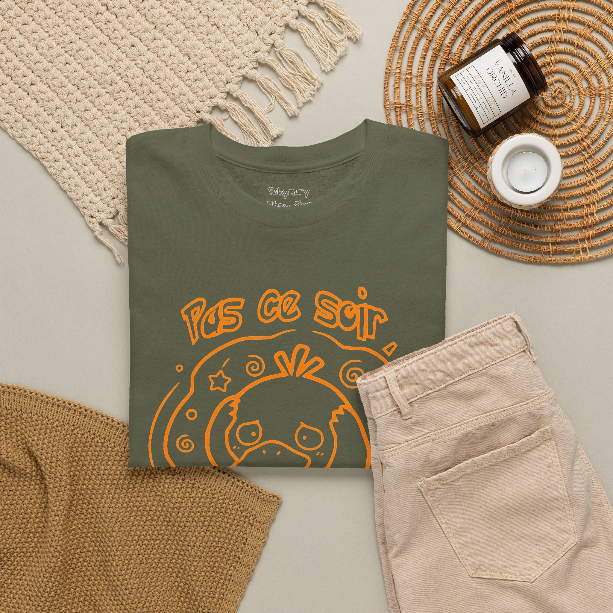 T-shirt inspiré de Psykokwak (Psyduck), Pas ce soir, j'ai mal à la tête