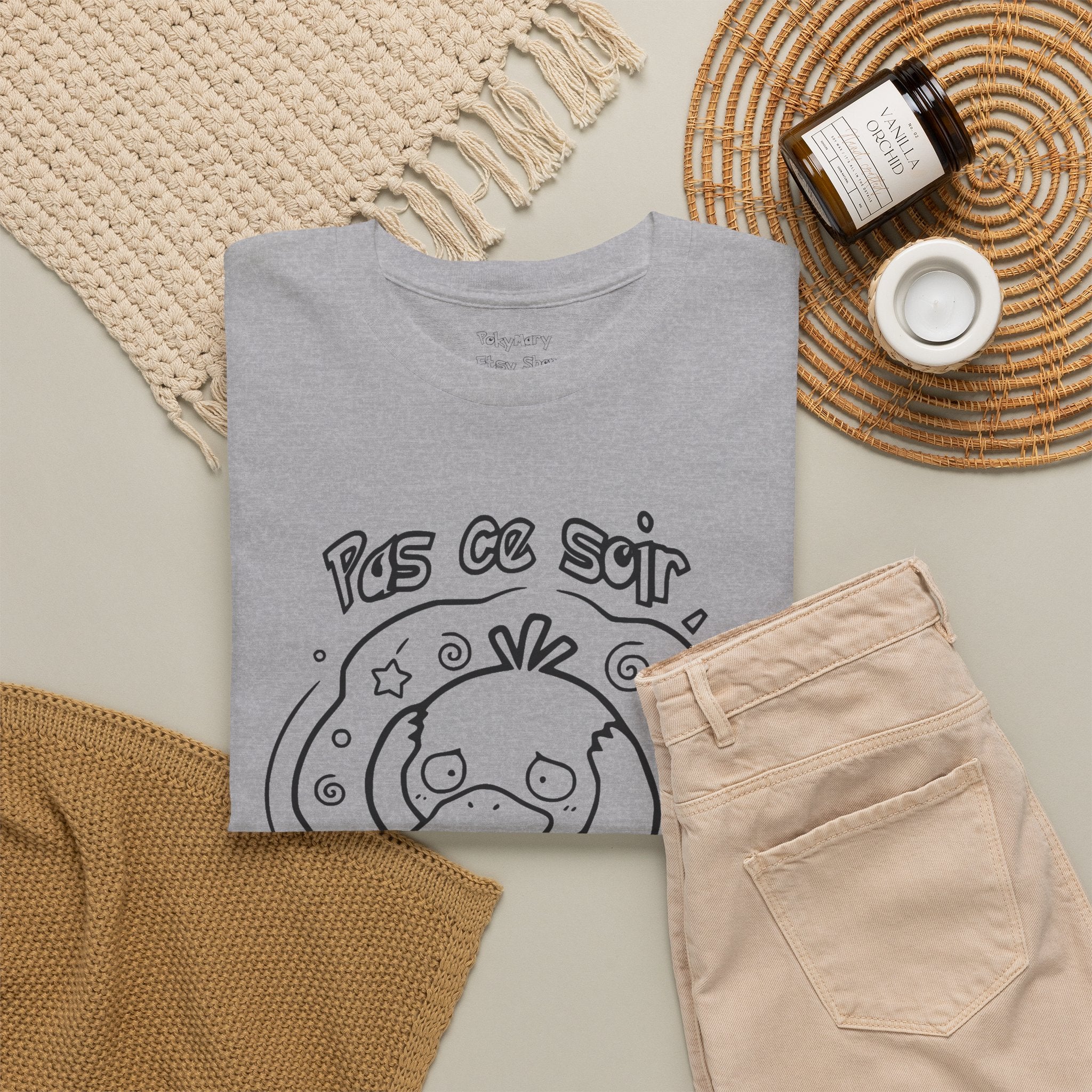 T-shirt inspiré de Psykokwak (Psyduck), Pas ce soir, j'ai mal à la tête