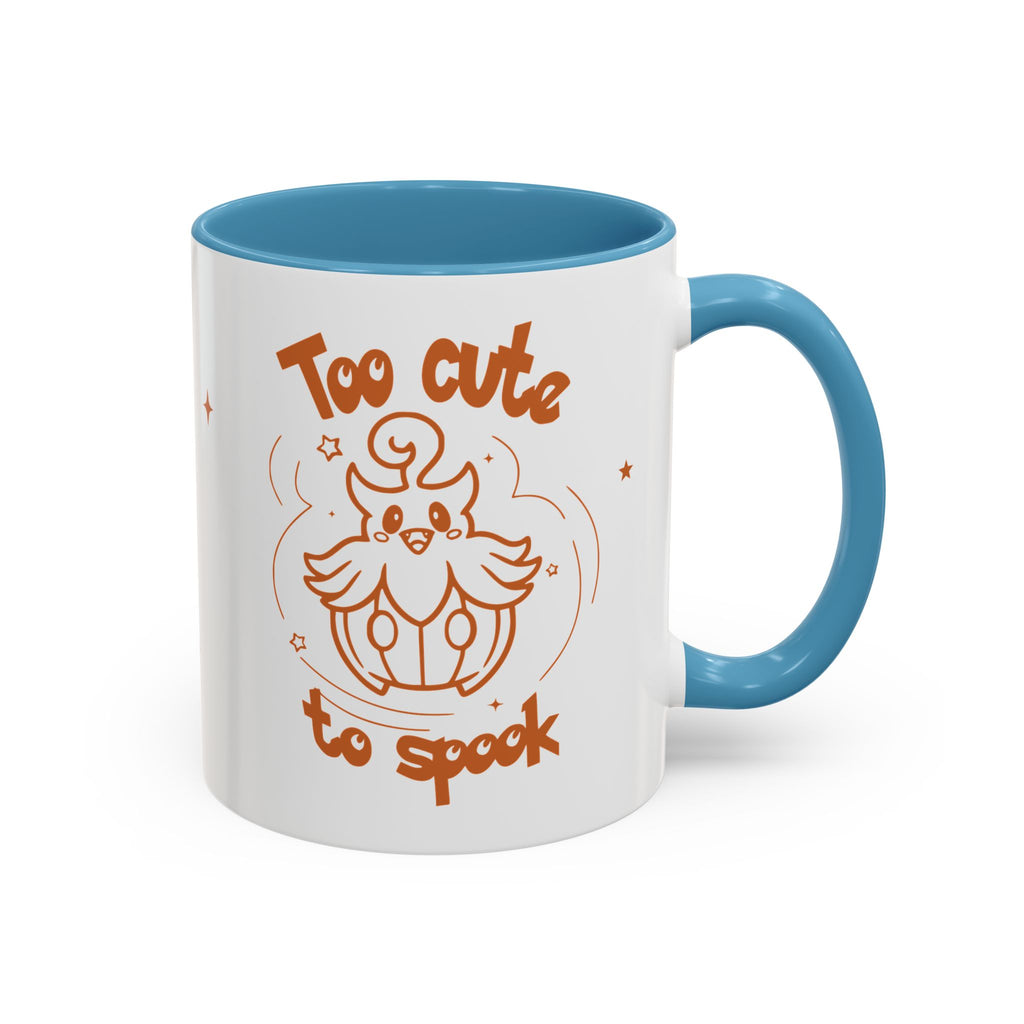 Too Cute to Spook Pumpkin Ghost Halloween Theme Mug | Accent Coffee Mug 11oz 15oz