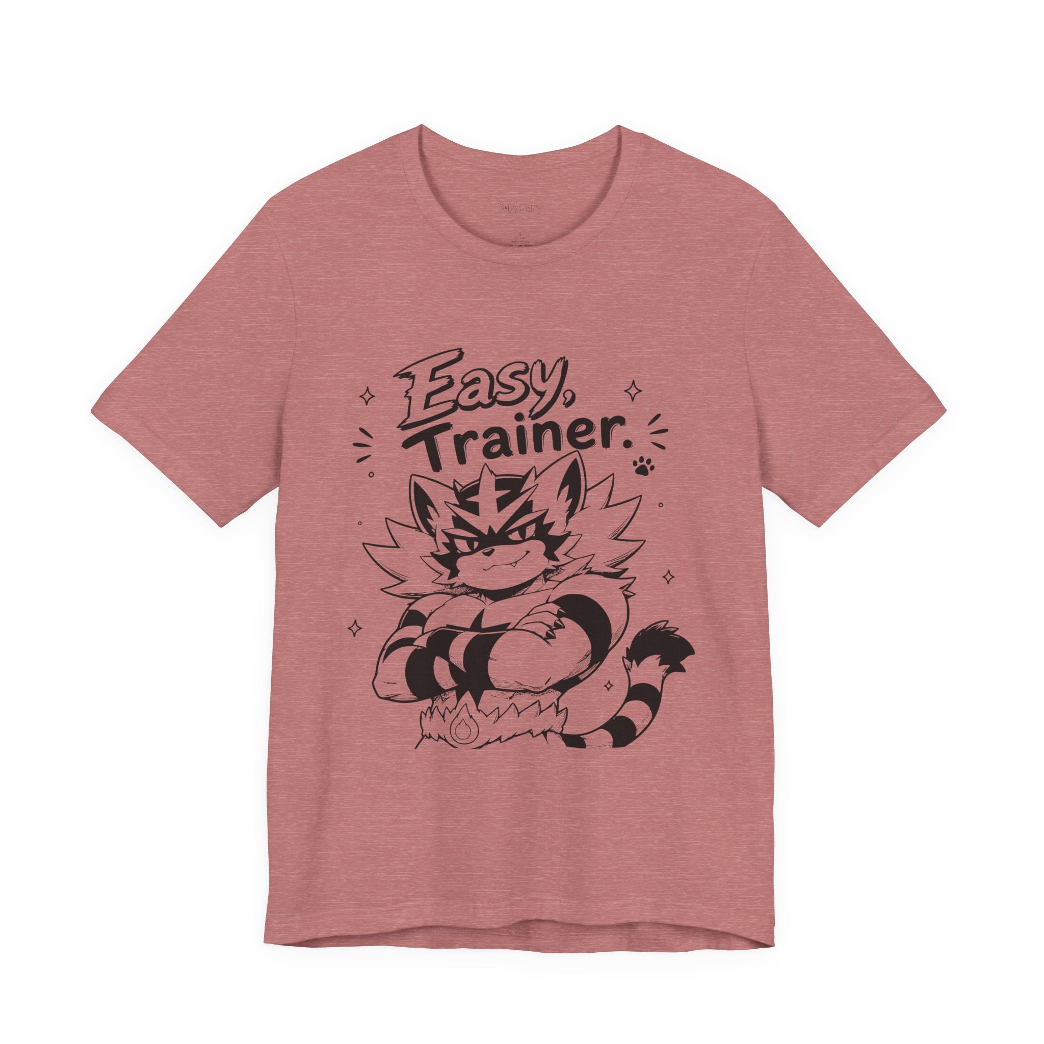 Easy Trainer Easy tiger illustration T-Shirt | cartoon wrestling funny cat graphic tee