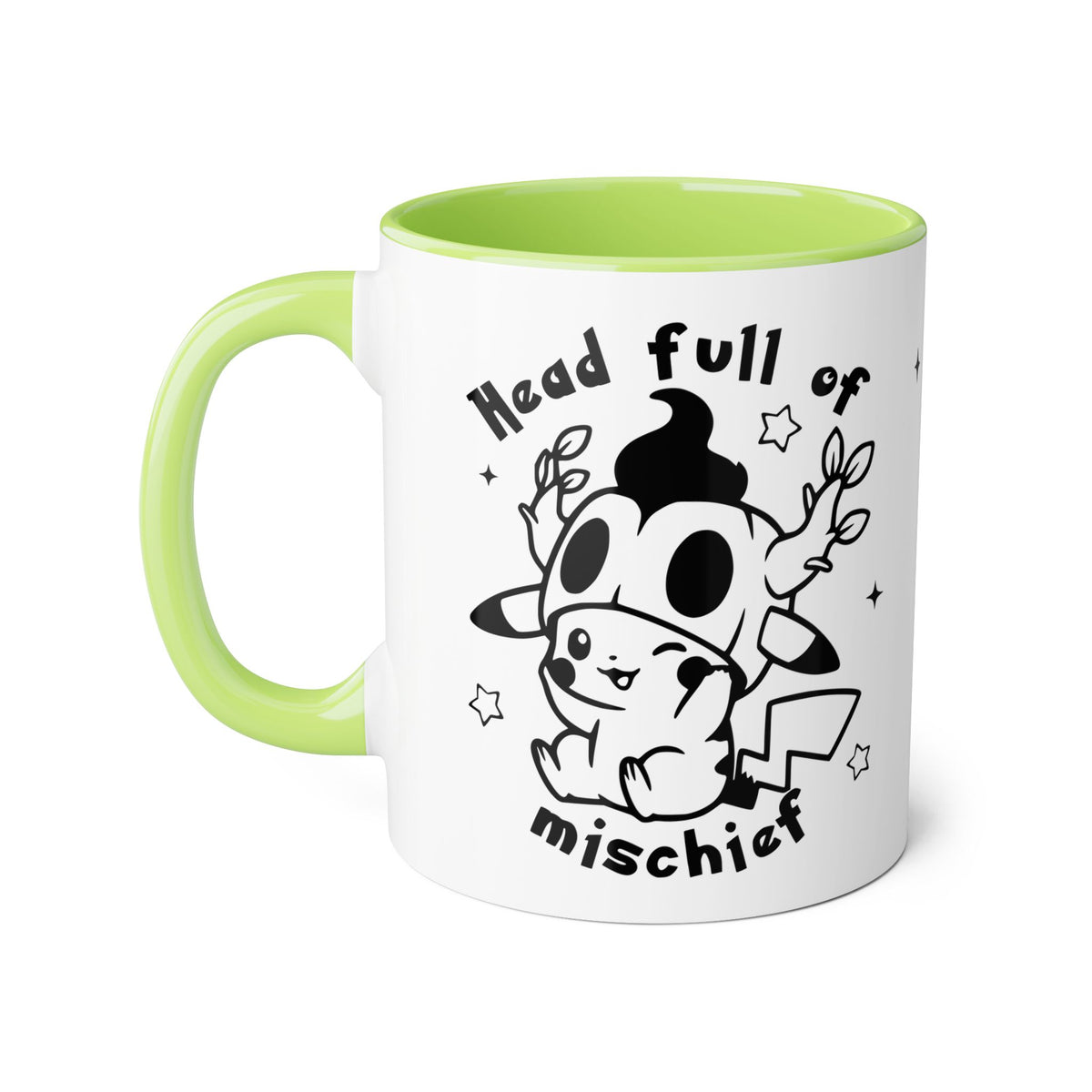 Head Full of Mischief Halloween Mug | Cute Ghost Pumpkin Coffee Cup | Kawaii Spooky Mug | Fall Coffee Lover Gift | Geek Halloween Drinkware