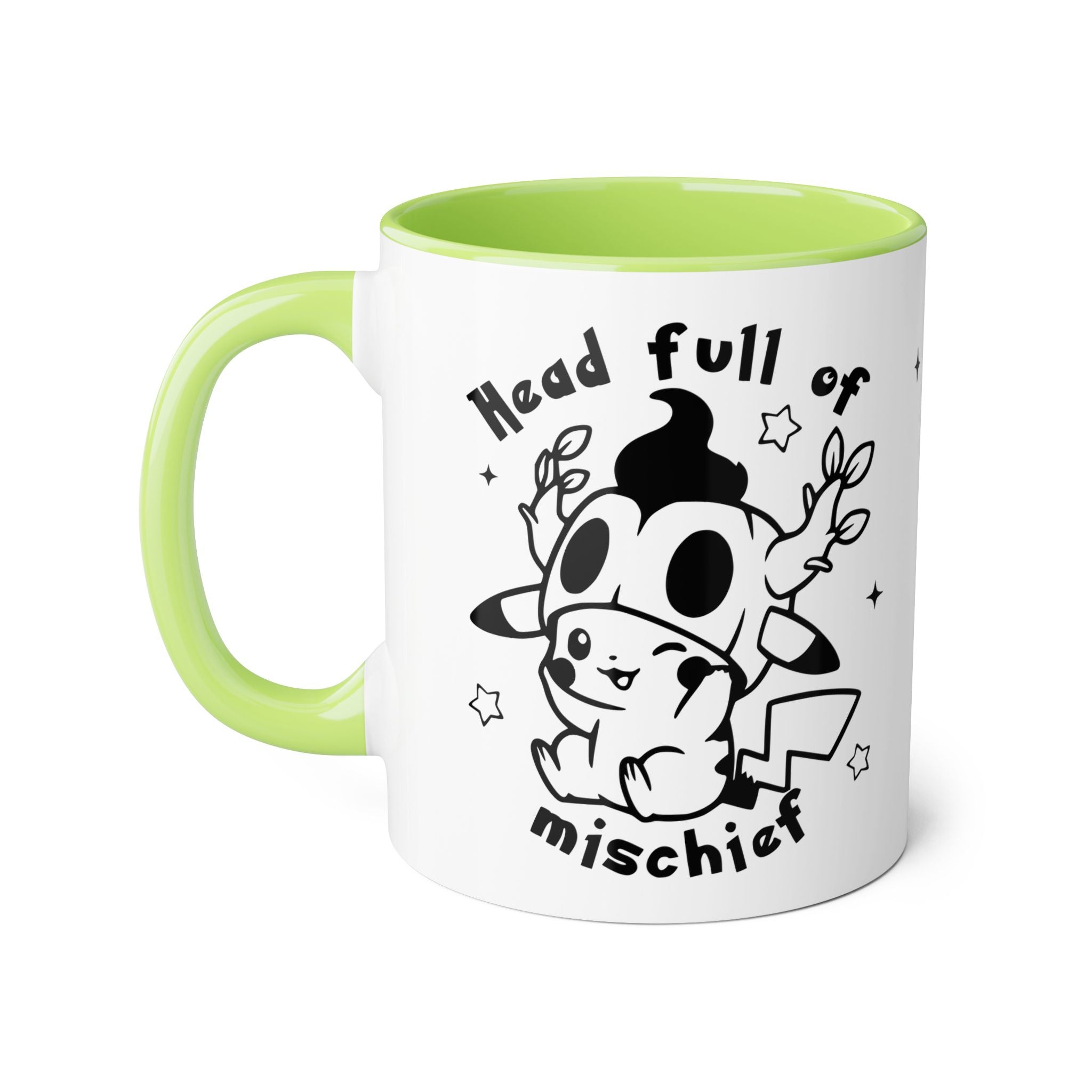 Head Full of Mischief Halloween Mug | Cute Ghost Pumpkin Coffee Cup | Kawaii Spooky Mug | Fall Coffee Lover Gift | Geek Halloween Drinkware